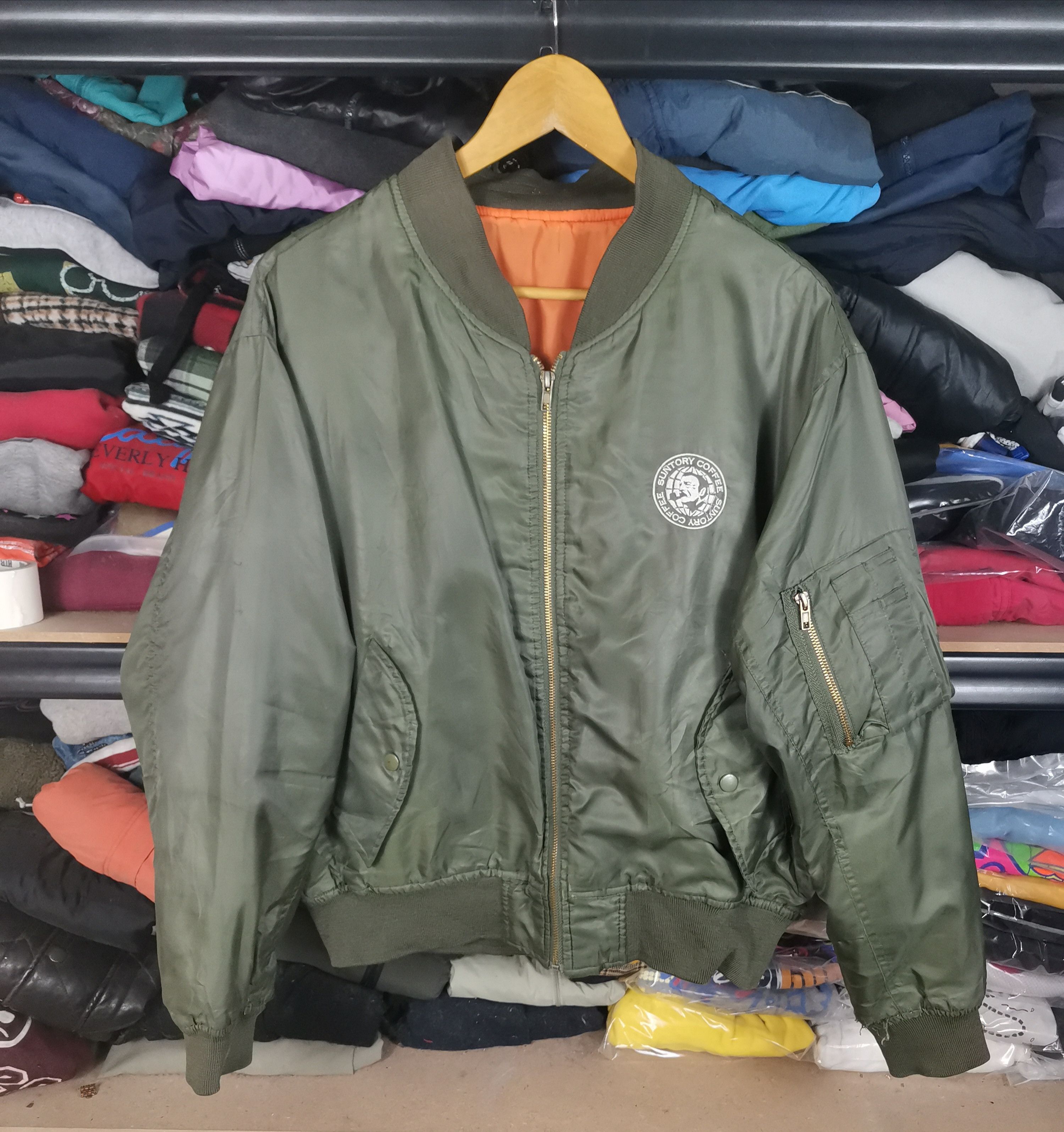 Japanese Brand Vintage Bomber Jacket Suntory Coffee Boss Size US XL / EU 56 / 4 - 1 Thumbnail