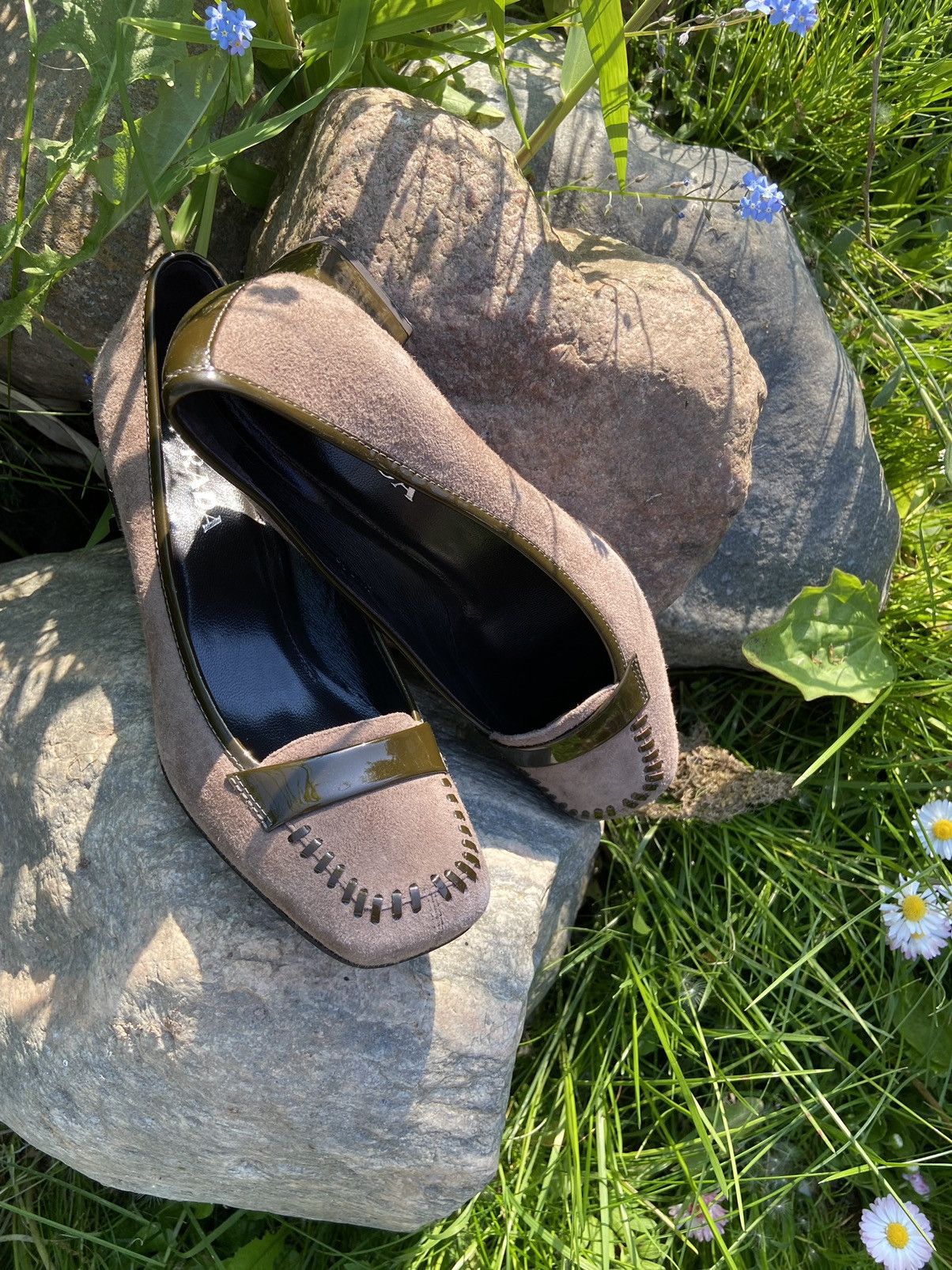 Prada Prada suede heels Size US 8 / IT 38 - 10 Thumbnail