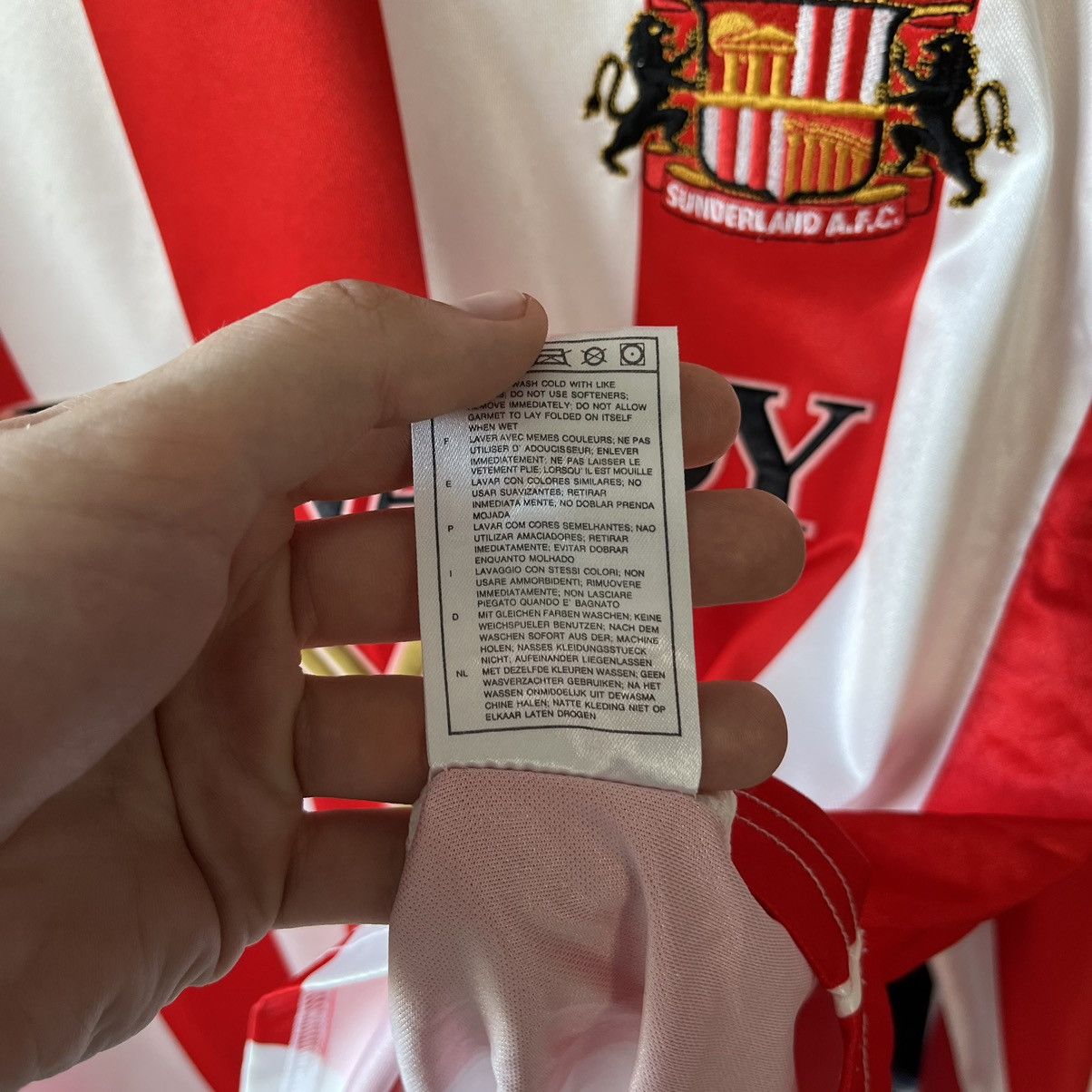 Nike 2000/01 NIKE SUNDERLAND HOME LONG SLEEVE SOCCER JERSEY SHIRT Size US L / EU 52-54 / 3 - 12 Thumbnail