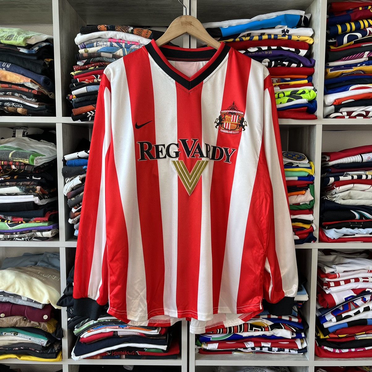Nike 2000/01 NIKE SUNDERLAND HOME LONG SLEEVE SOCCER JERSEY SHIRT Size US L / EU 52-54 / 3 - 1 Thumbnail