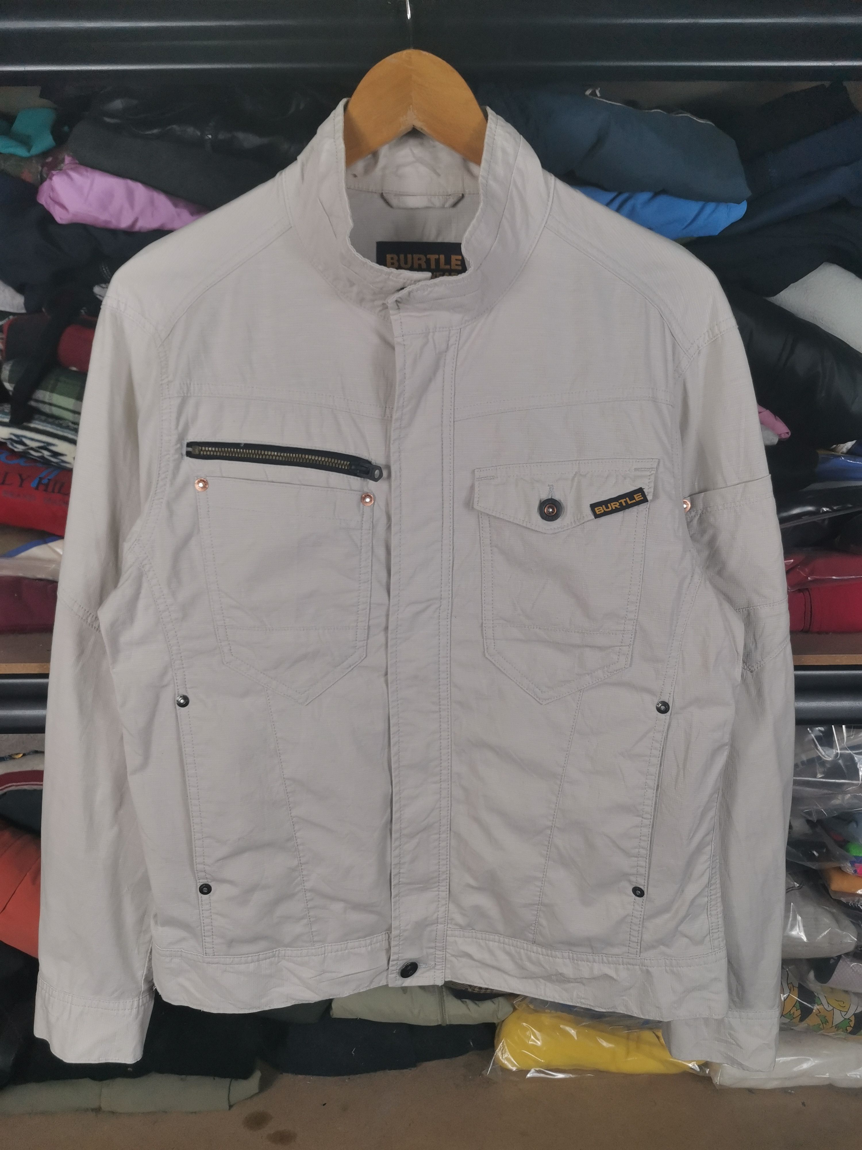 image of Archival Clothing x Workers Vintage Burtle Workwear Jacket in White, Men's (Size Medium)