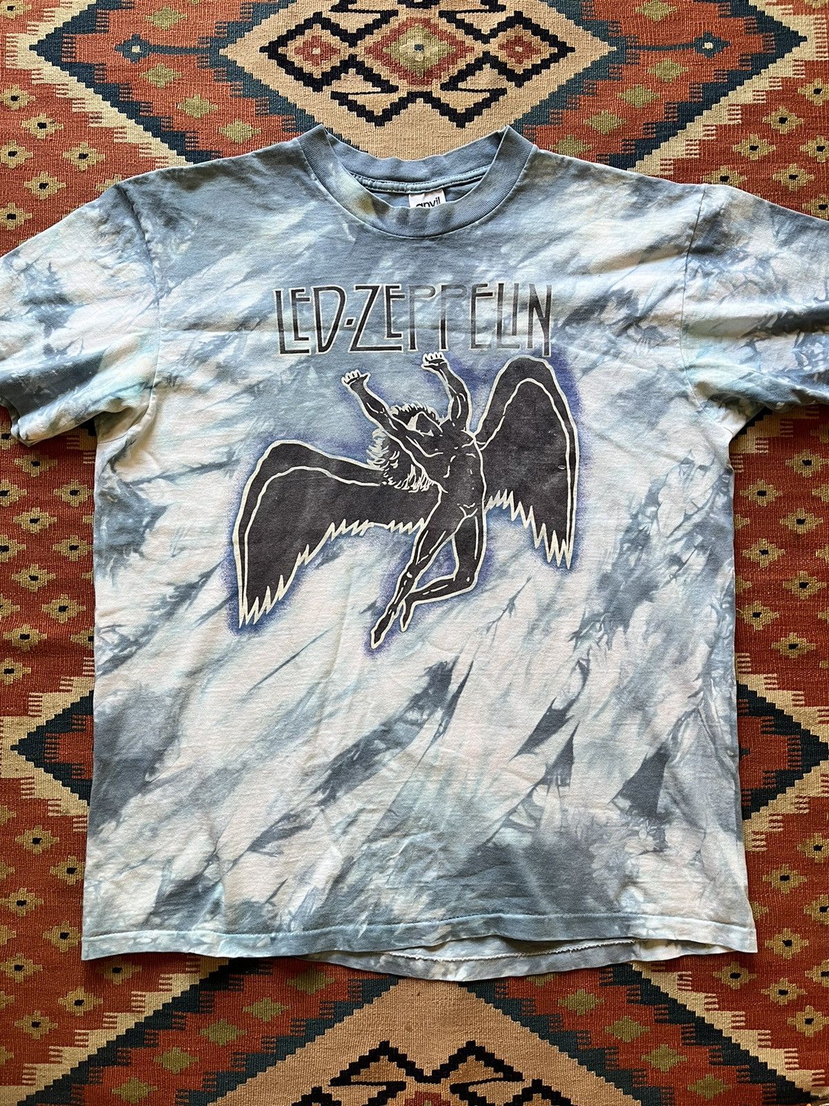 Band Tees Vintage led zeppelin band t shirt tie dye RARE Size US XL / EU 56 / 4 - 2 Thumbnail