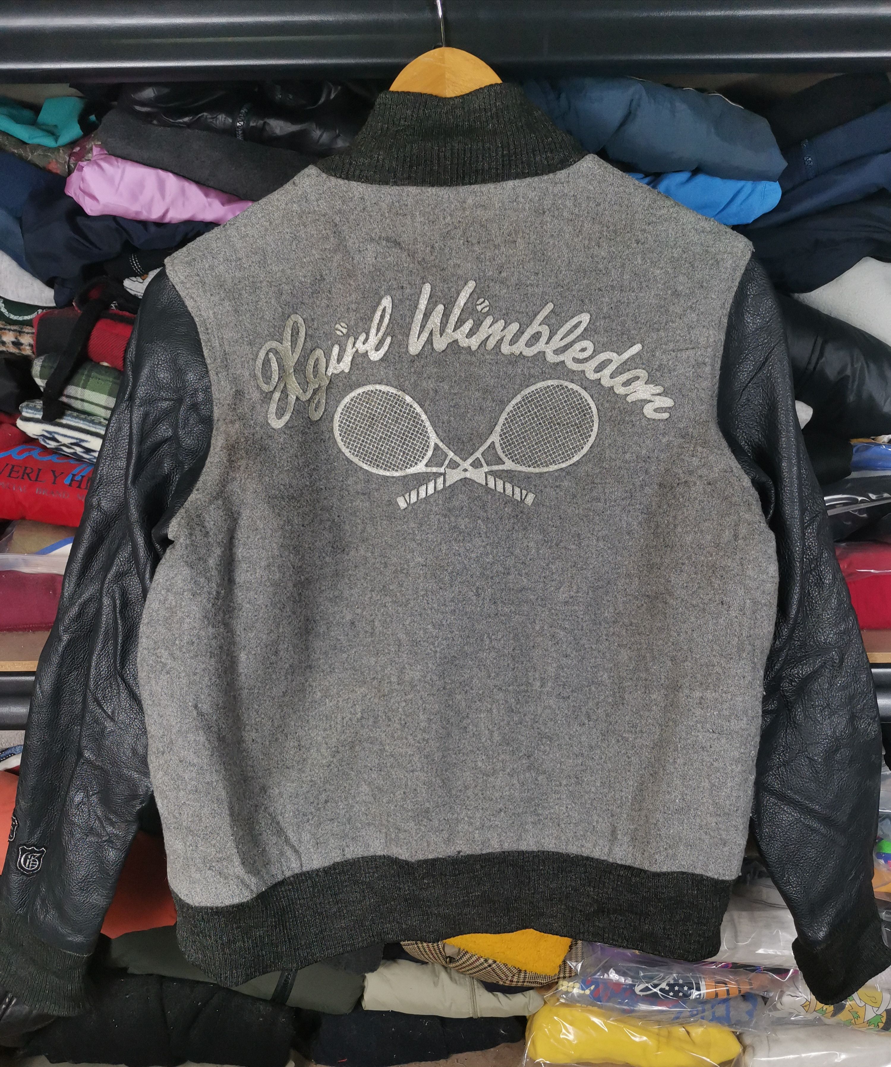 Japanese Brand Vintage X-Girl Wool Varsity Jacket Sleeve Leather Size US S / EU 44-46 / 1 - 5 Thumbnail