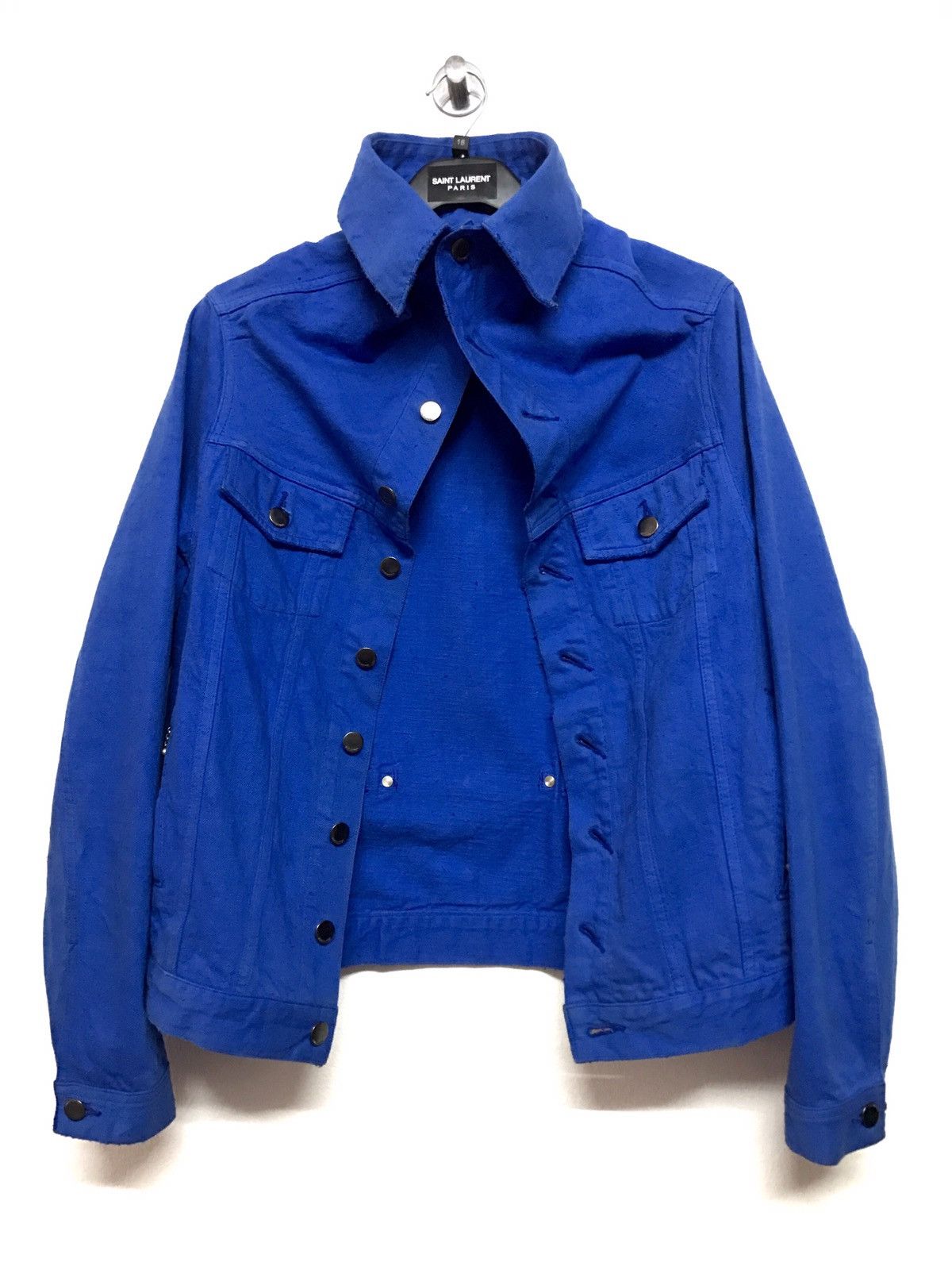 Diet Butcher Slim Skin Upper Collar Overdyed Denim Jacket Size US M / EU 48-50 / 2 - 2 Thumbnail