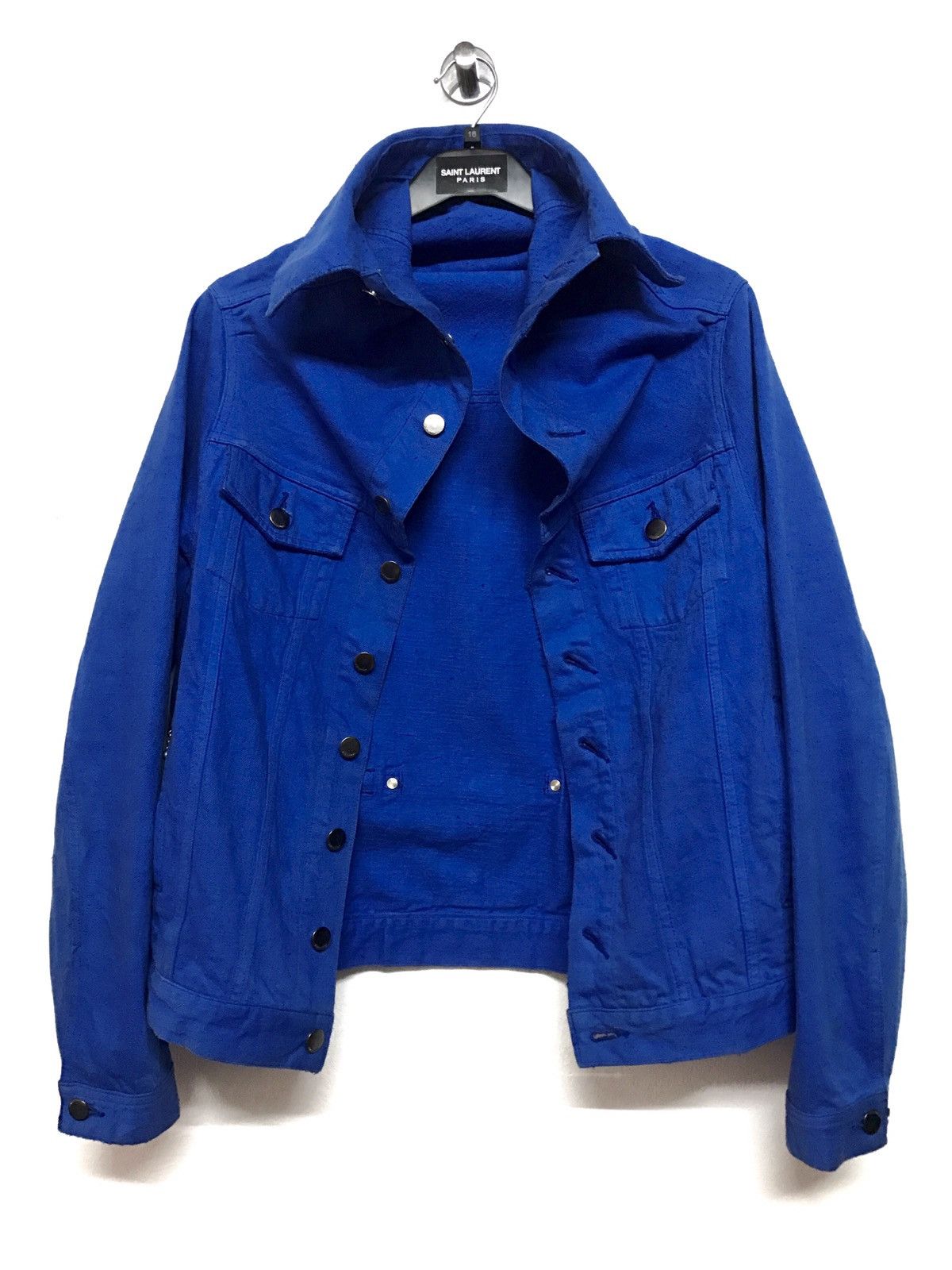 Diet Butcher Slim Skin Upper Collar Overdyed Denim Jacket Size US M / EU 48-50 / 2 - 3 Thumbnail