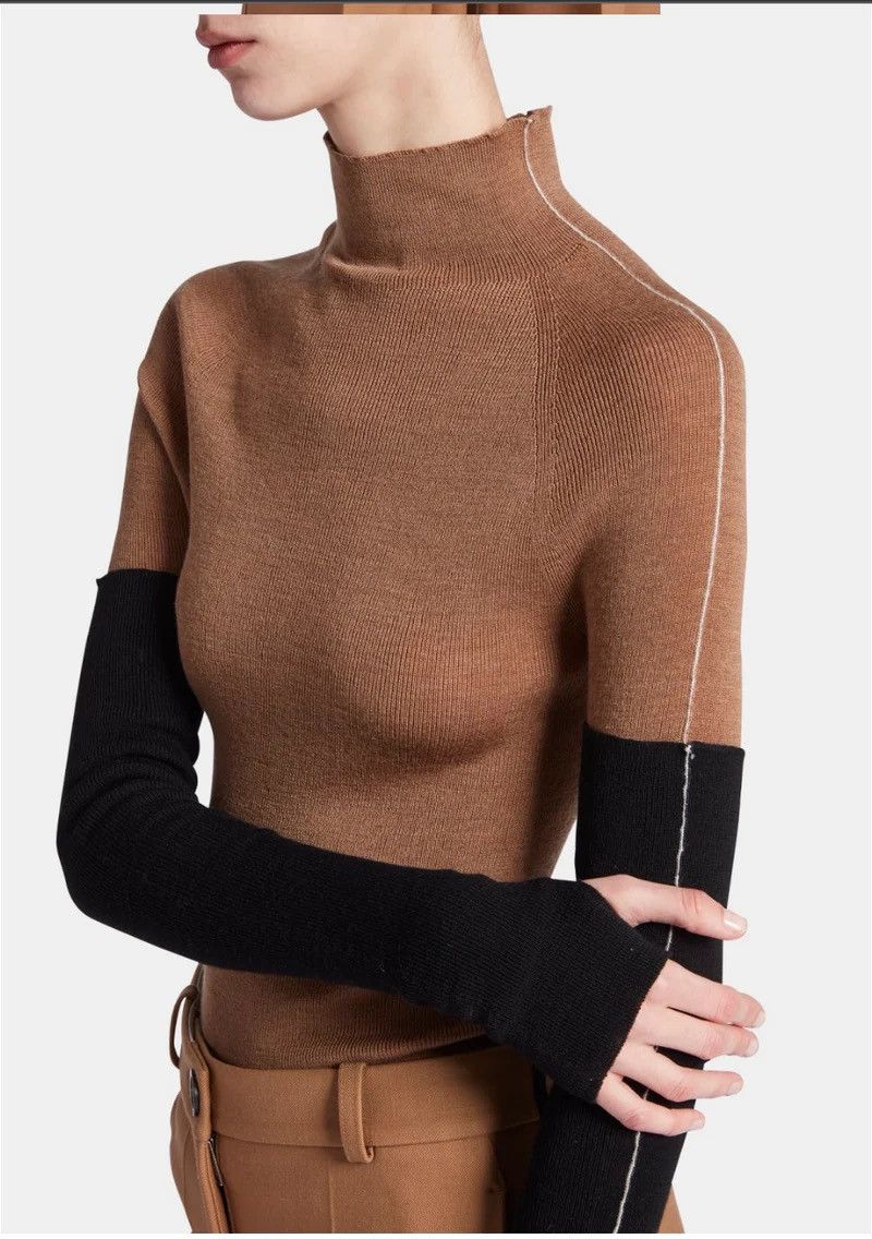 Peter Do Peter Do combo sleeve turtle neck sweater Size S Size S / US 4 / IT 40 - 1 Thumbnail