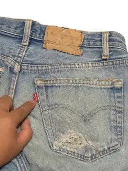 Levi's Vintage 90s Levi’s 501 Straight Leg Faded Blue Jeans Size US 30 / EU 46 - 4 Thumbnail