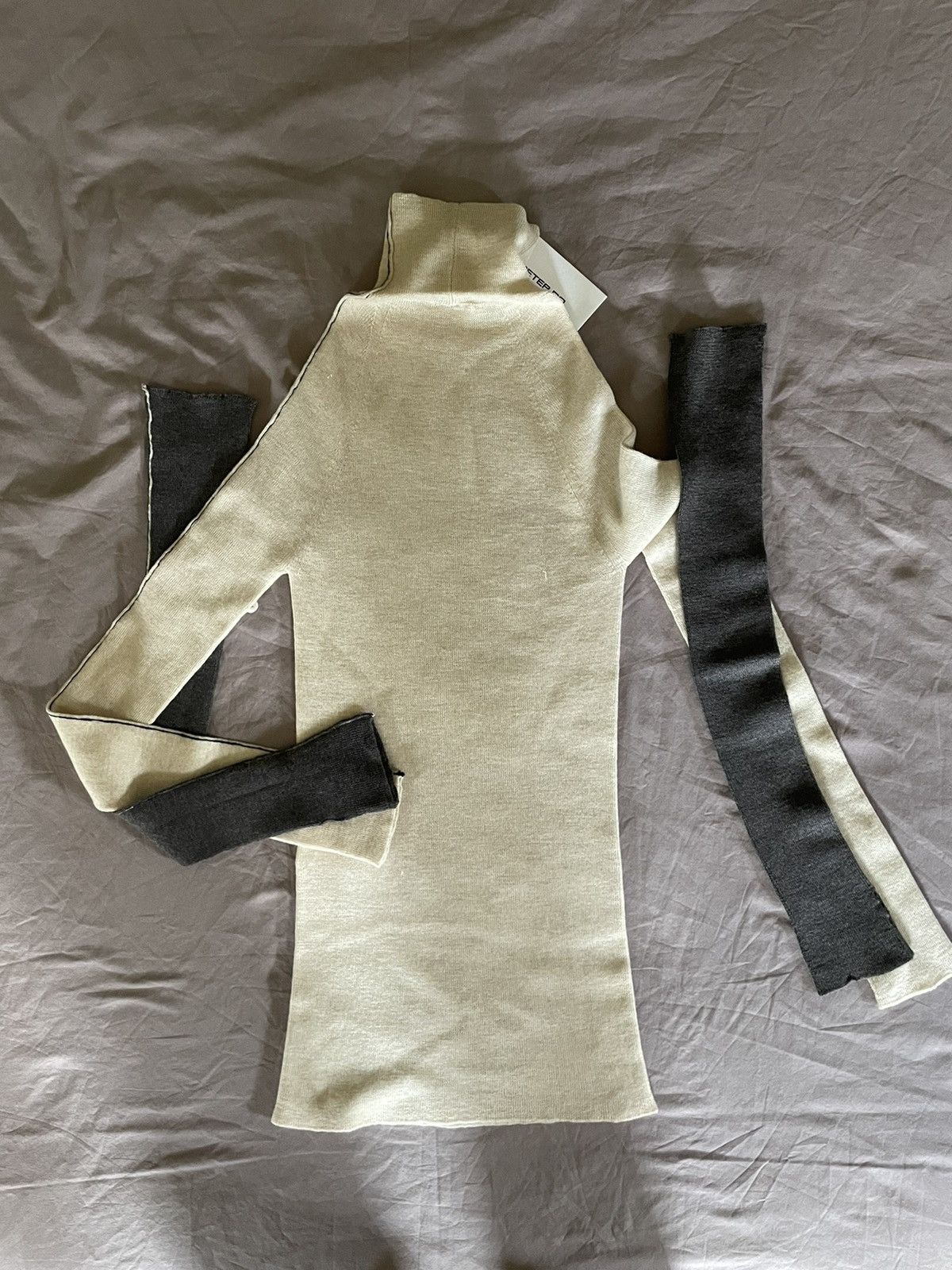 Peter Do Peter Do combo sleeve turtle neck sweater beige Size M Size M / US 6-8 / IT 42-44 - 4 Thumbnail