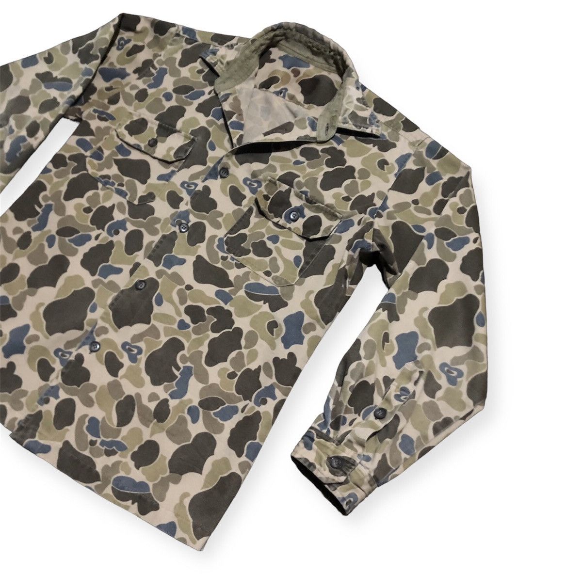 Vintage Rare Vintage US Frogskin utility Camouflage Shirt Size US M / EU 48-50 / 2 - 1 Thumbnail