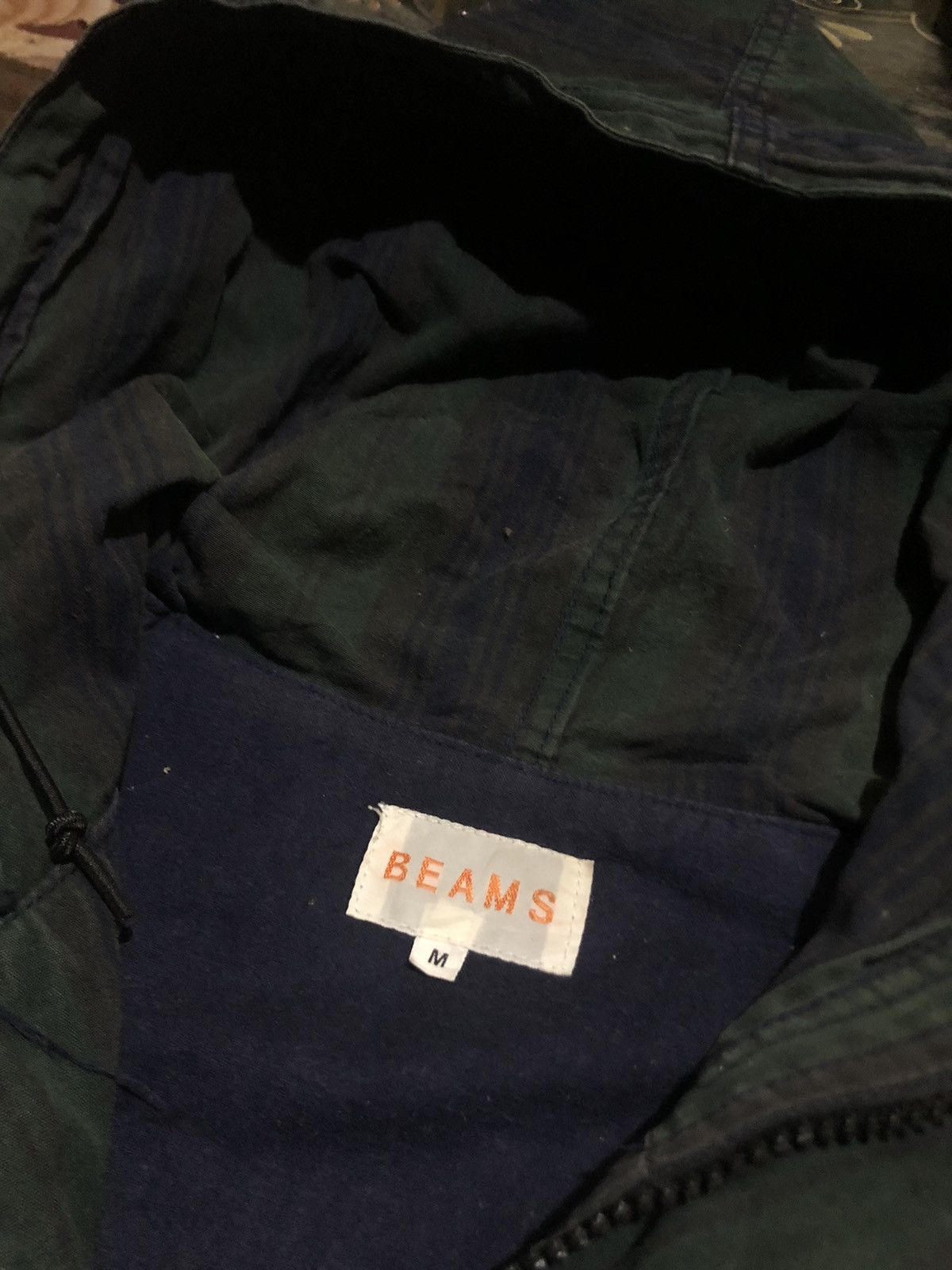 Beams Plus ✅Binding Offer✅ Vintage Beams Plus Hoodie denim jeans jacket Size US L / EU 52-54 / 3 - 5 Thumbnail