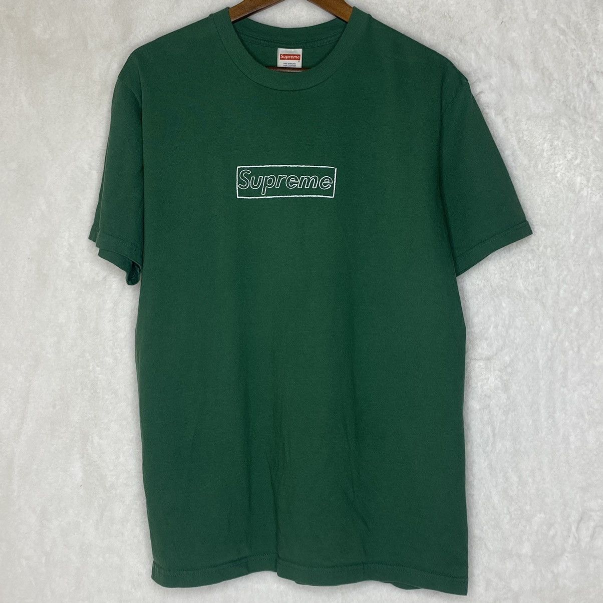 Supreme Supreme Kaws Chalk Box Logo Olive T Shirt Size Large SS21 | Grailed