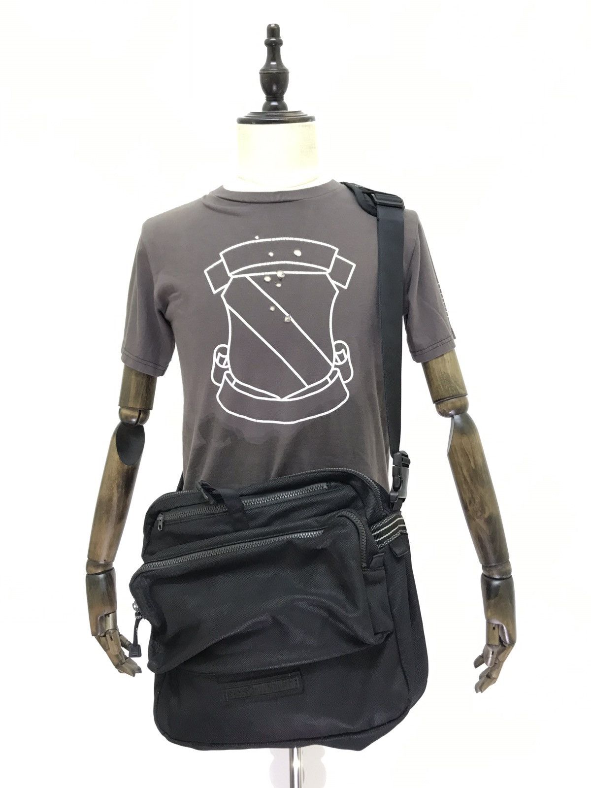 Yohji Yamamoto x YS For Men YSaccs Pour Homme Sling Messenger Bag Made In Japan in Black, Men's