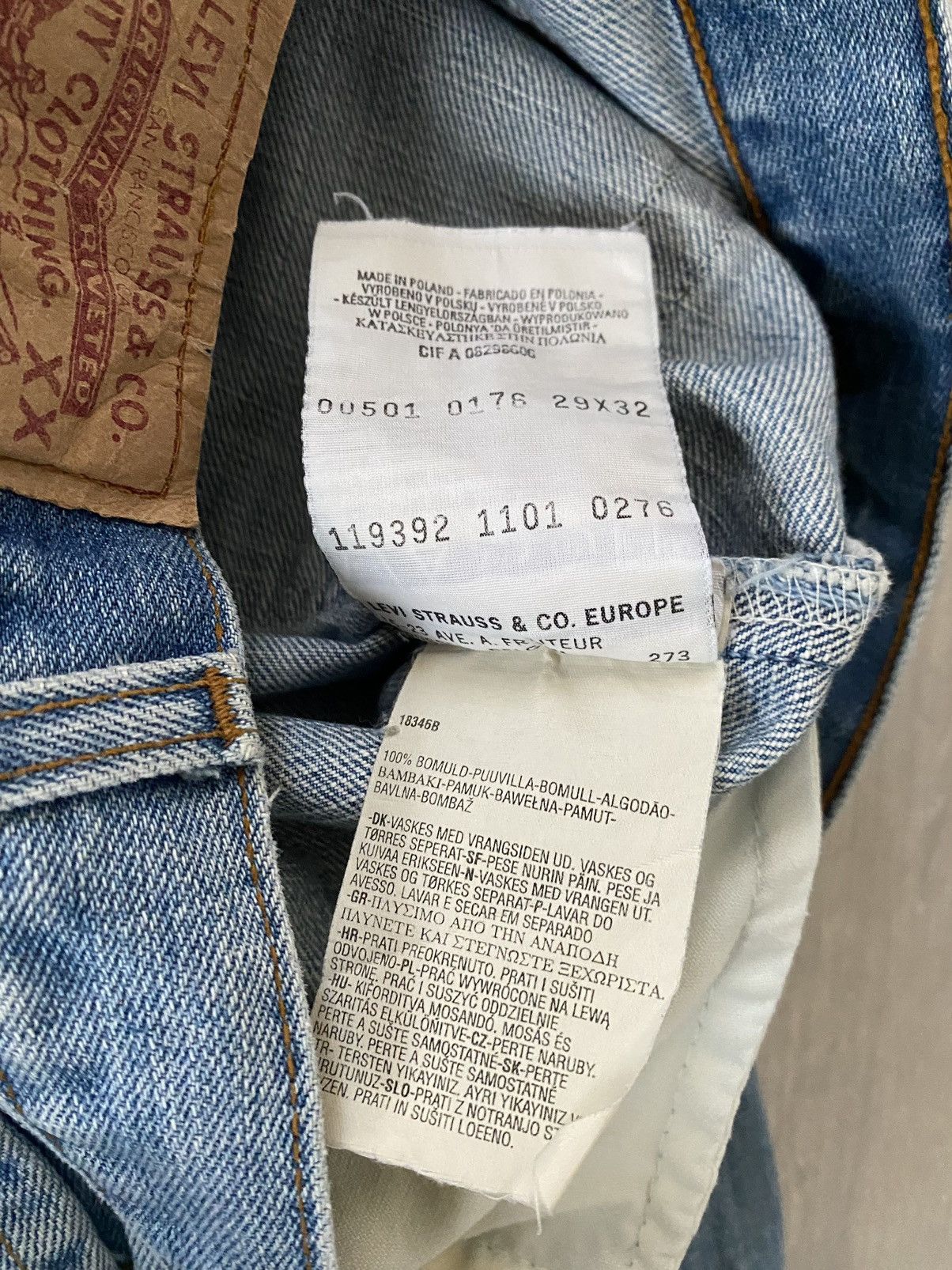 Levi's × Vintage 90s Levi’s 501 vintage baby blue jeans denim pants Size US 29 - 7 Thumbnail