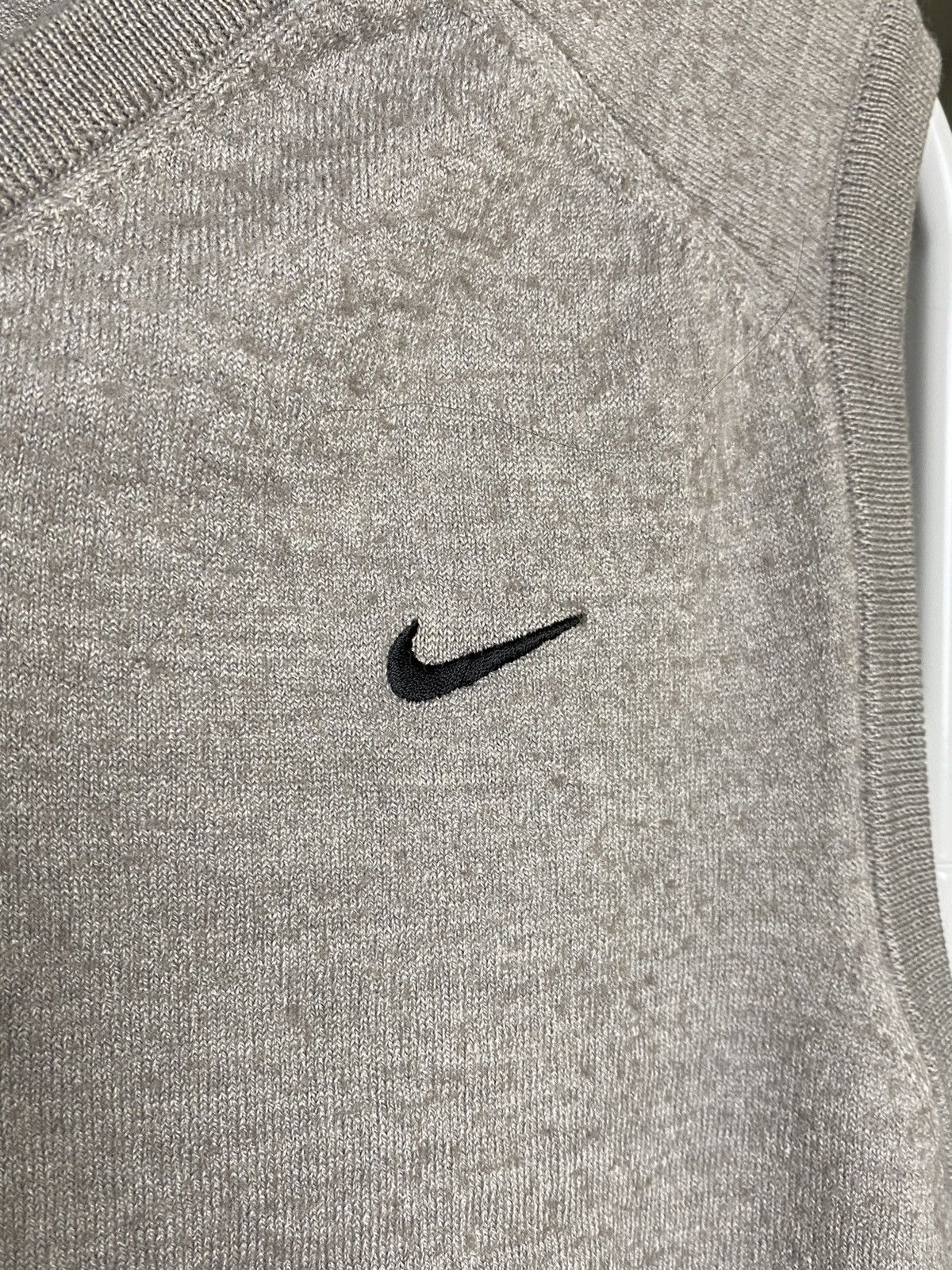 Nike × Vintage Nike vintage light grey sweater vest tennis small swoosh Size US L / EU 52-54 / 3 - 3 Thumbnail
