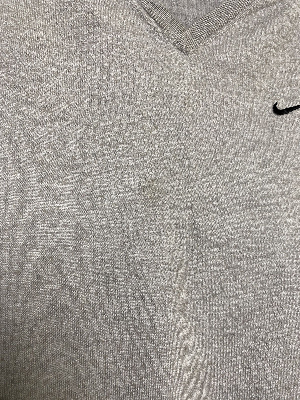 Nike × Vintage Nike vintage light grey sweater vest tennis small swoosh Size US L / EU 52-54 / 3 - 2 Thumbnail