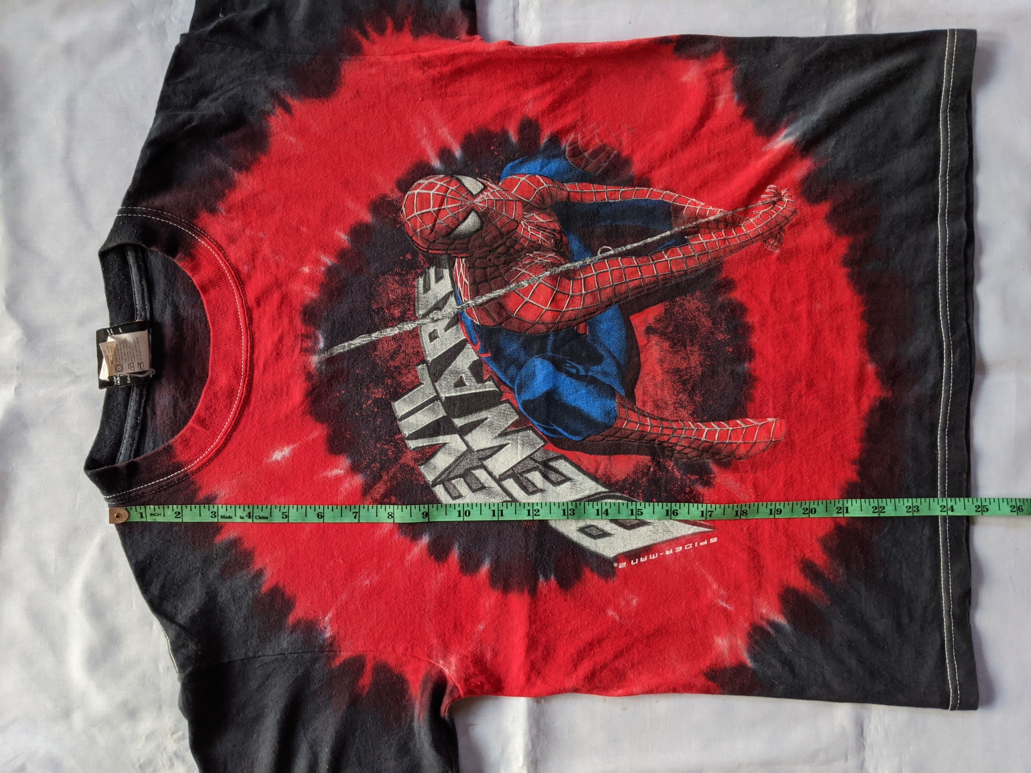 Marvel Comics × Vintage Vintage early 00s marvel Spiderman tie dye Size US XL / EU 56 / 4 - 5 Thumbnail