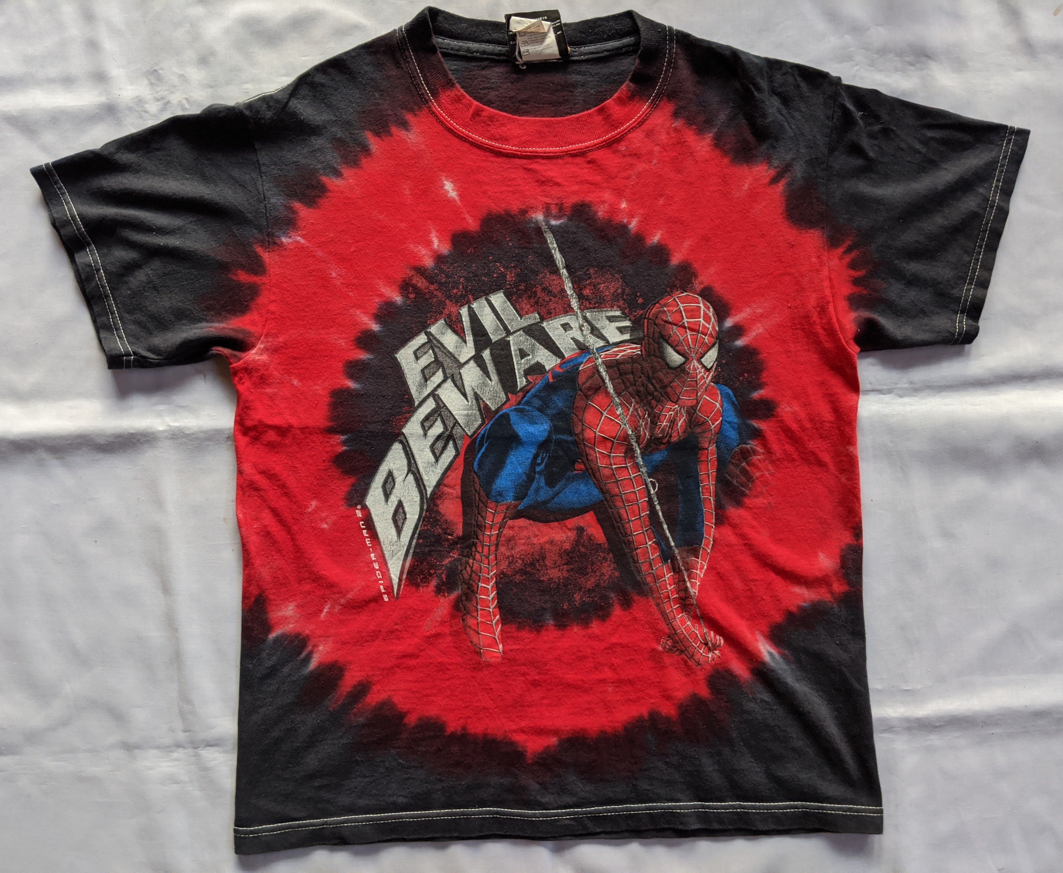Marvel Comics × Vintage Vintage early 00s marvel Spiderman tie dye Size US XL / EU 56 / 4 - 2 Thumbnail