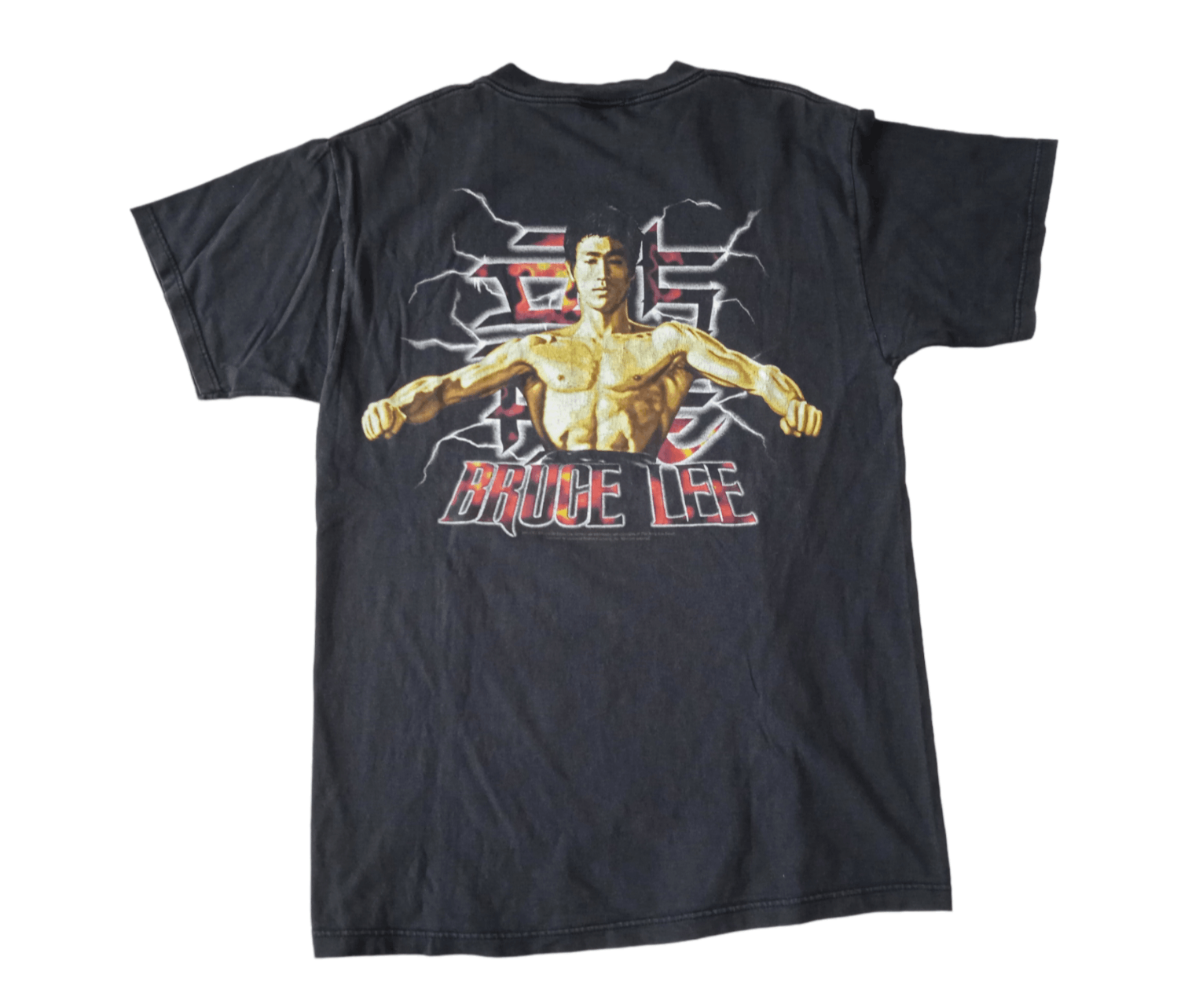Vintage Vintage 90s Bruce Lee T Shirt Size US L / EU 52-54 / 3 - 1 Thumbnail