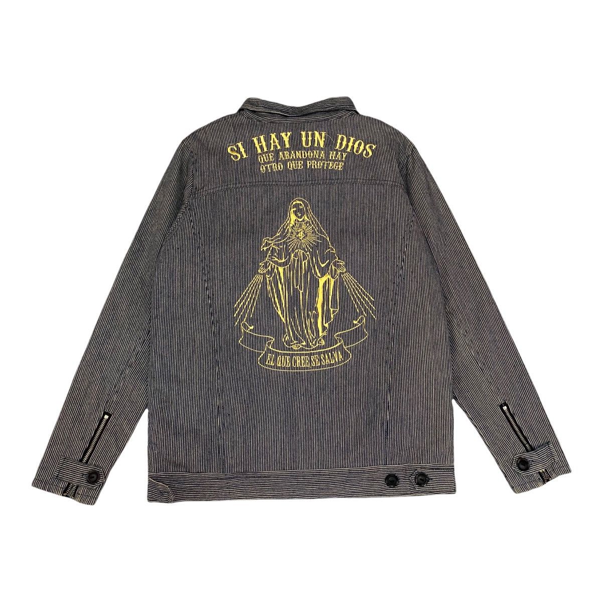 Issey Miyake VTG 90’s EL SALVADOR VIRGIN MARY JESUS MOTHER HICKORY JACKET Size US S / EU 44-46 / 1 - 1 Thumbnail