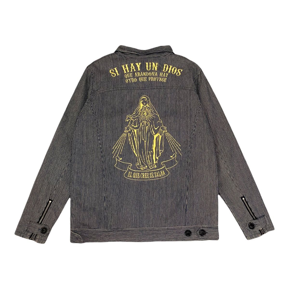 Issey Miyake VTG 90’s EL SALVADOR VIRGIN MARY JESUS MOTHER HICKORY JACKET Size US S / EU 44-46 / 1 - 8 Thumbnail