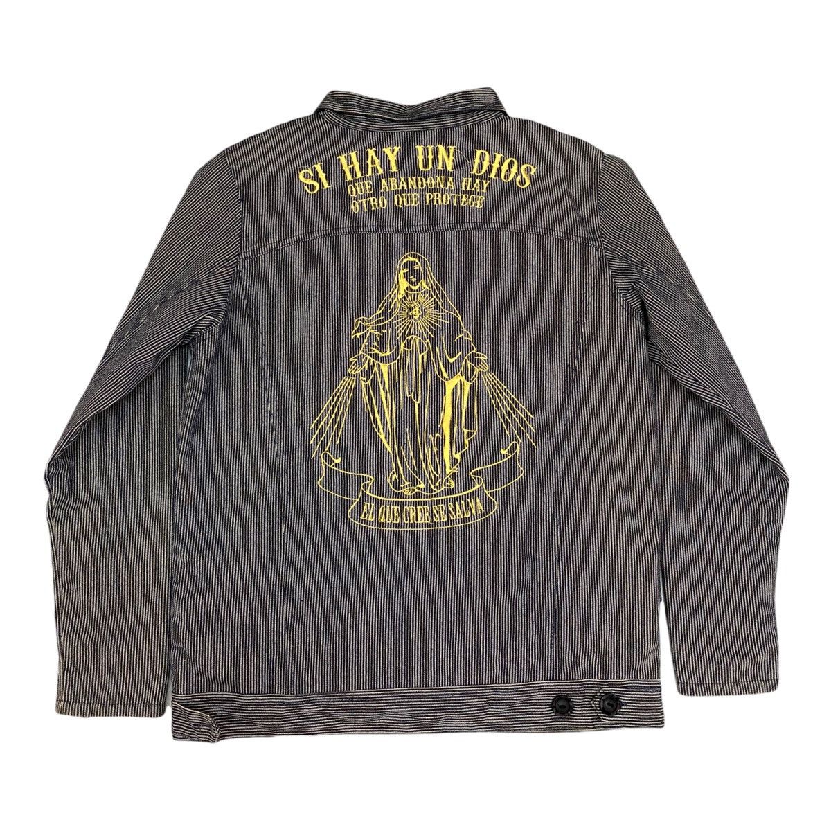 Issey Miyake VTG 90’s EL SALVADOR VIRGIN MARY JESUS MOTHER HICKORY JACKET Size US S / EU 44-46 / 1 - 4 Thumbnail