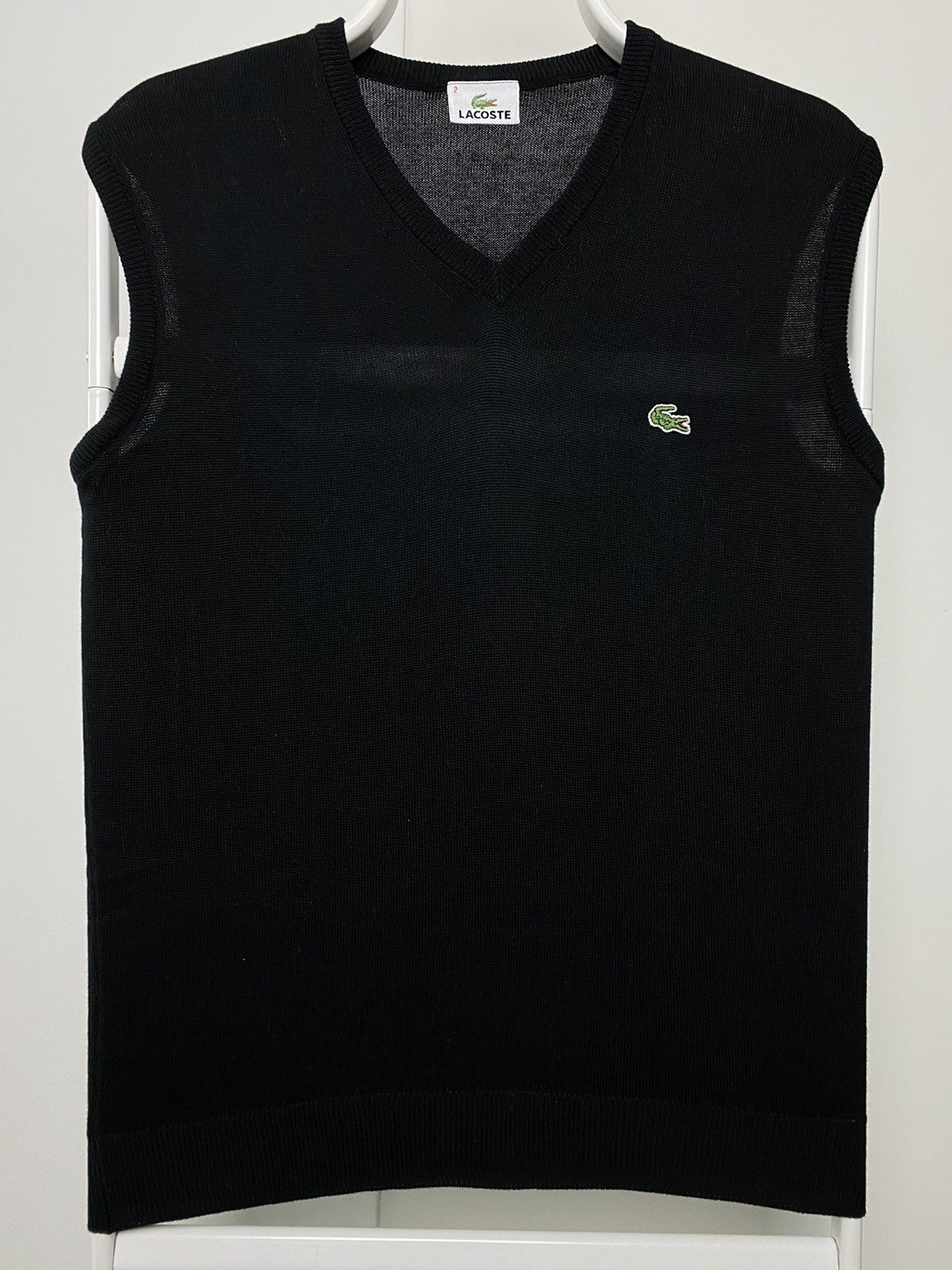 Lacoste × Vintage Lacoste vintage black sweater woollen vest small logo Size US S / EU 44-46 / 1 - 1 Thumbnail