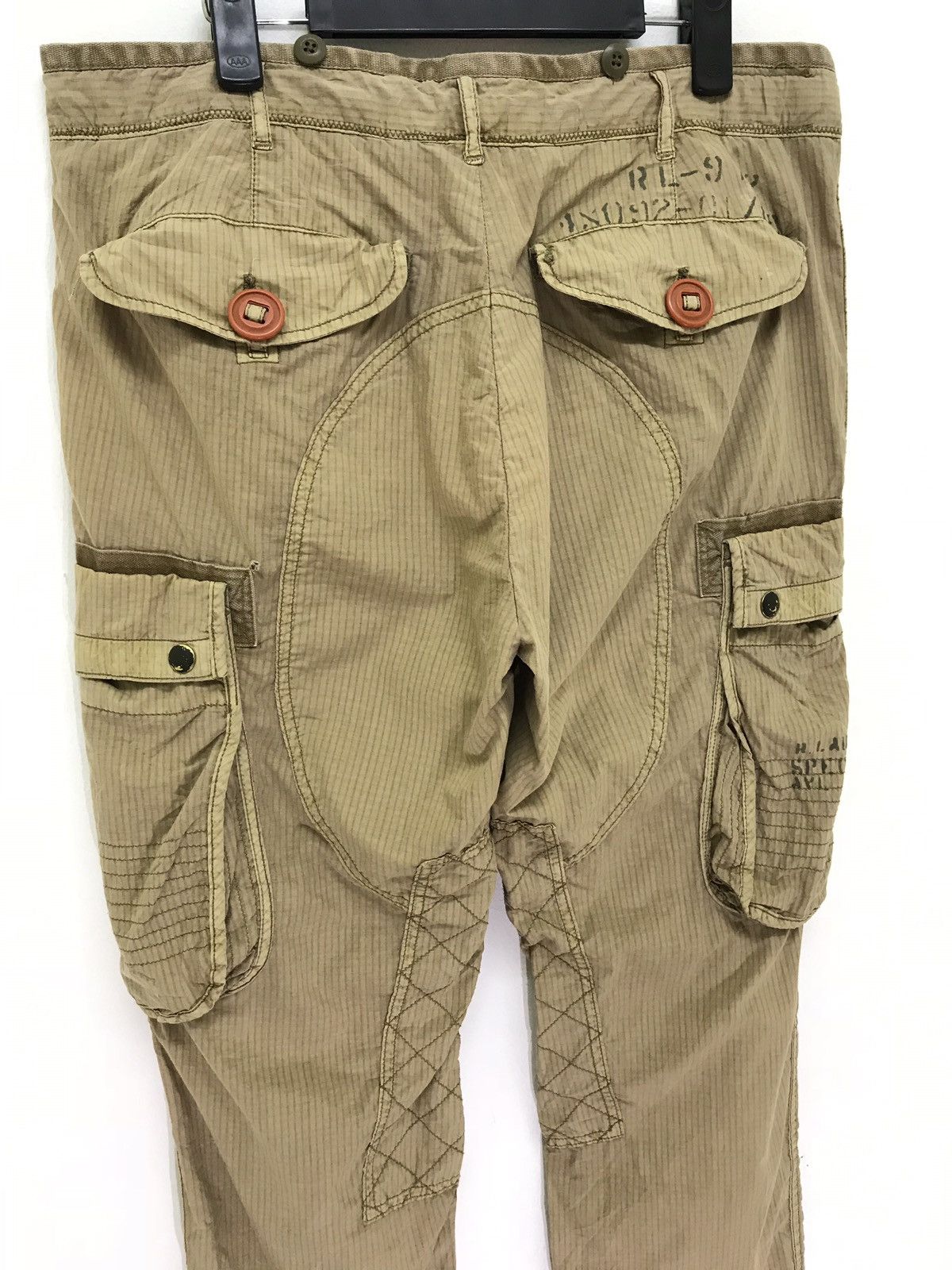 Polo Ralph Lauren Polo Ralph Lauren Cargo Pant Pinstriped Thin Regular Size US 35 - 8 Thumbnail