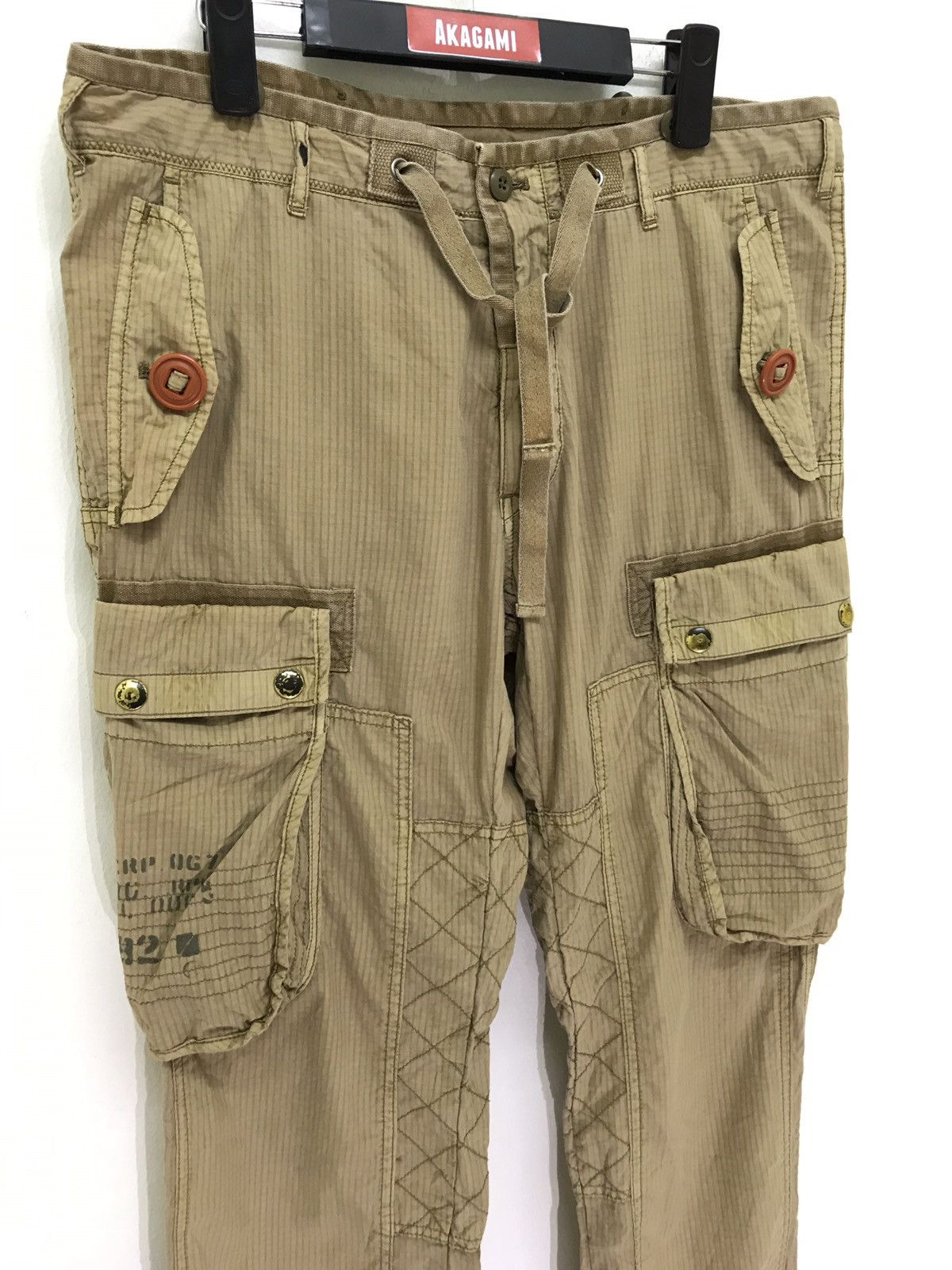 Polo Ralph Lauren Polo Ralph Lauren Cargo Pant Pinstriped Thin Regular Size US 35 - 1 Thumbnail