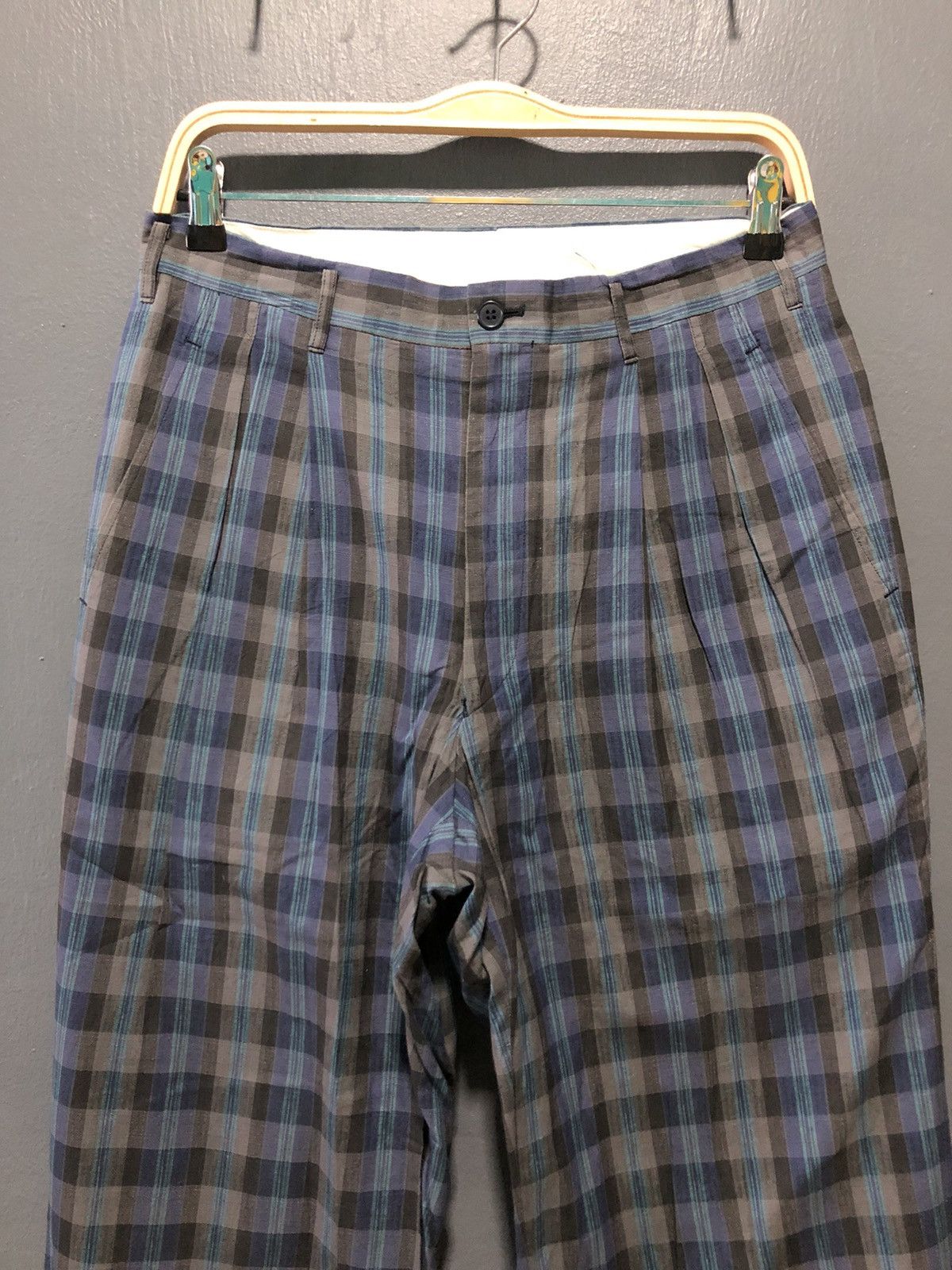 Christian Dior Monsieur × Vintage VINTAGE CHRISTIAN DIOR MONSIEUR PLAID CHEKERED CROPPED PANTS Size US 31 - 2 Thumbnail