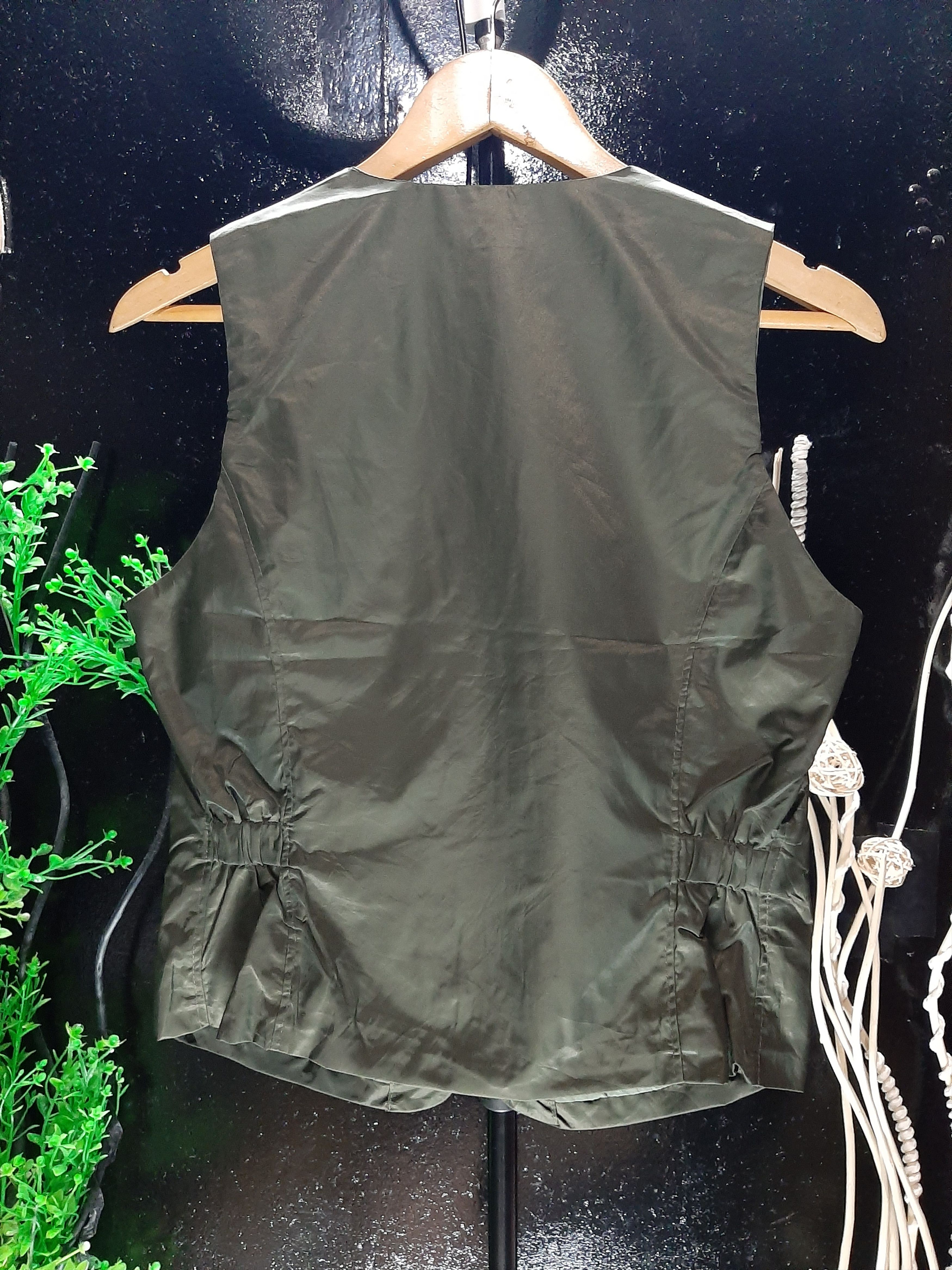 45rpm × Japanese Brand × Vintage VINTAGE 45 RPM NYLON OLIVE GREEN VEST Size US S / EU 44-46 / 1 - 6 Thumbnail