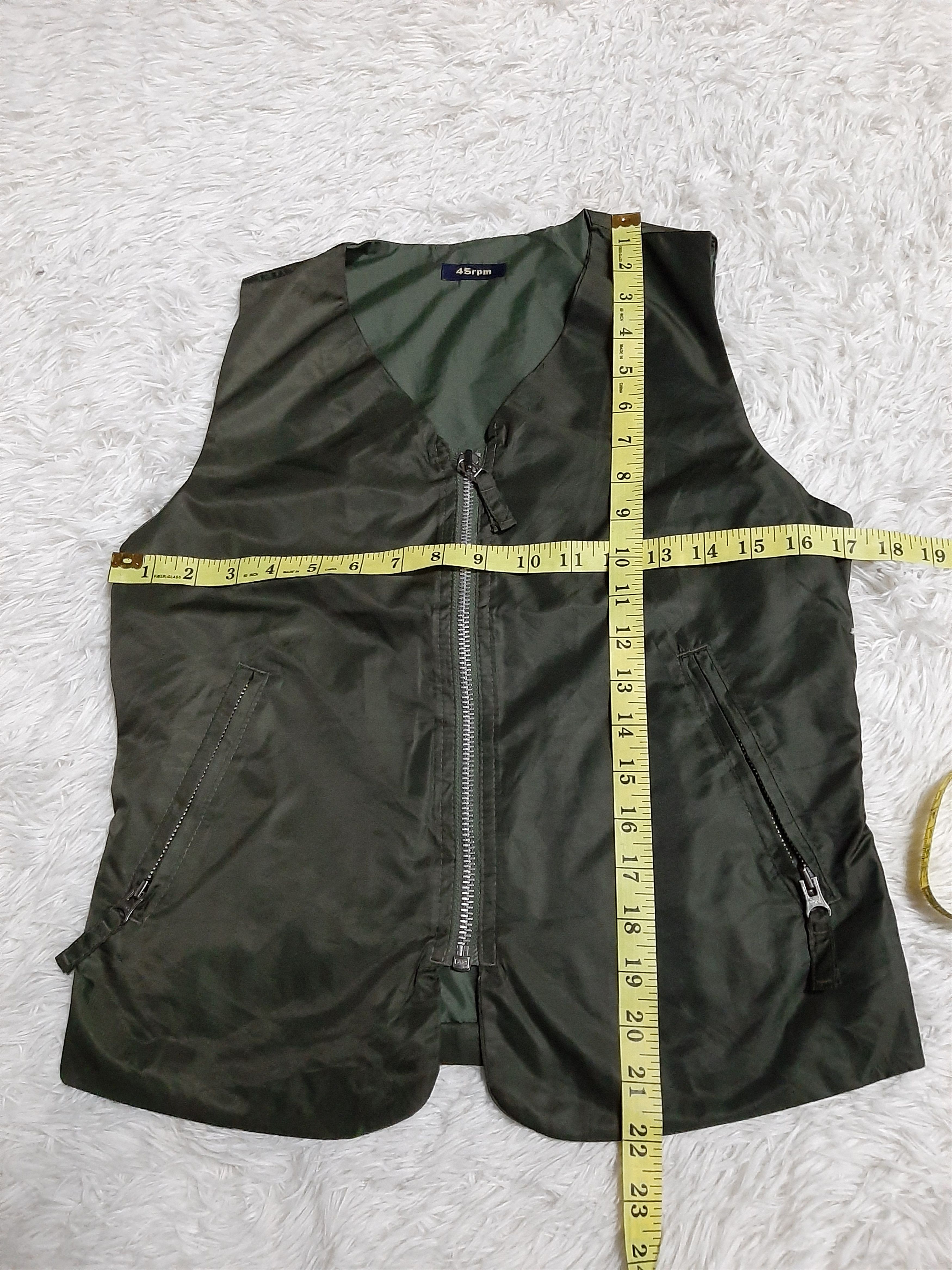 45rpm × Japanese Brand × Vintage VINTAGE 45 RPM NYLON OLIVE GREEN VEST Size US S / EU 44-46 / 1 - 12 Thumbnail