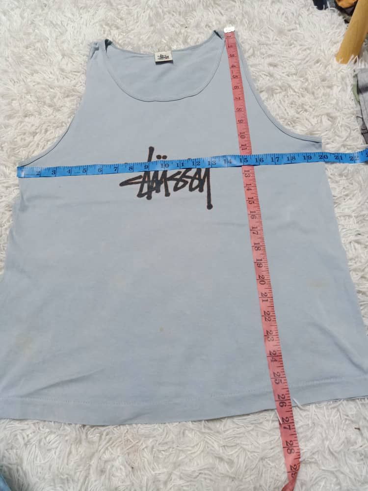 Stussy × Vintage VINTAGE 90s STUSSY BIG LOGO TANK TOP SLEEVE LESS Size US M / EU 48-50 / 2 - 6 Thumbnail
