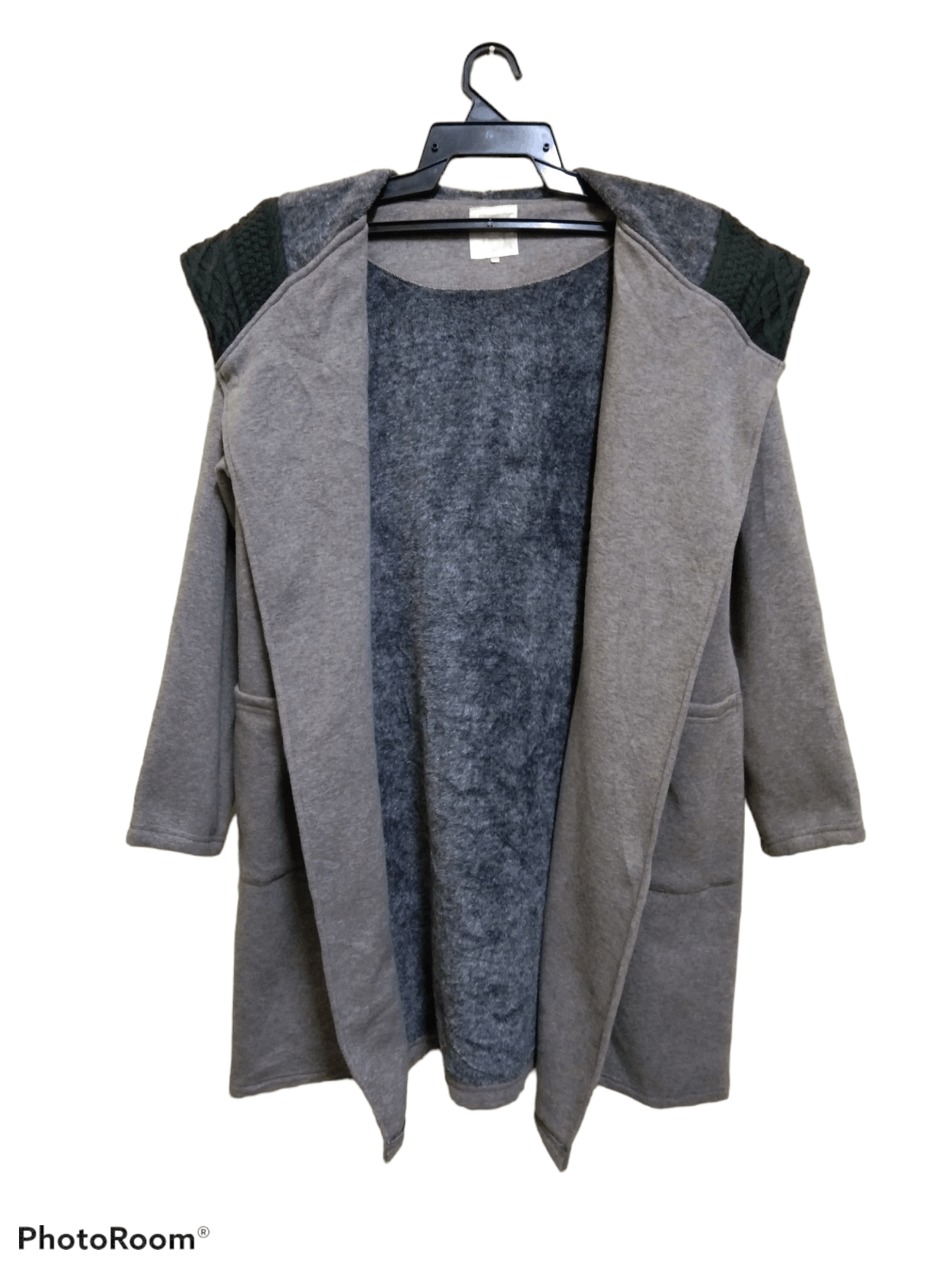 Japanese Brand LONG LINE OPEN FRONT CARDIGAN WITH HOODIE Size M / US 6-8 / IT 42-44 - 4 Thumbnail