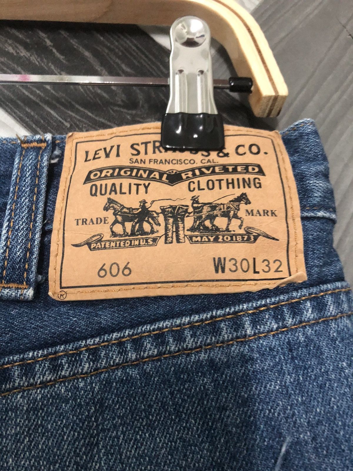 Levi's × Levi's Vintage Clothing × Vintage VINTAGE LEVIS (LVC) 606 OREN TAB BIG E BLUE WASH DENIM JEANS Size US 30 / EU 46 - 9 Thumbnail