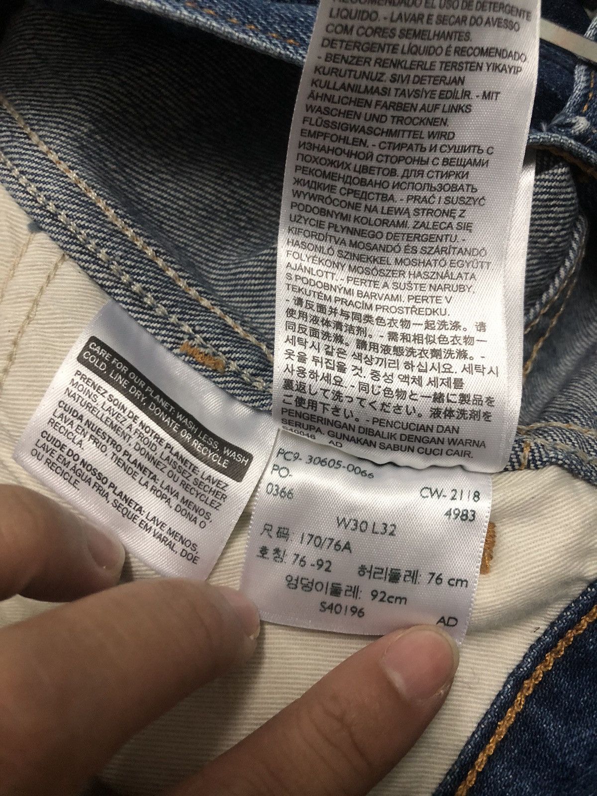 Levi's × Levi's Vintage Clothing × Vintage VINTAGE LEVIS (LVC) 606 OREN TAB BIG E BLUE WASH DENIM JEANS Size US 30 / EU 46 - 6 Thumbnail