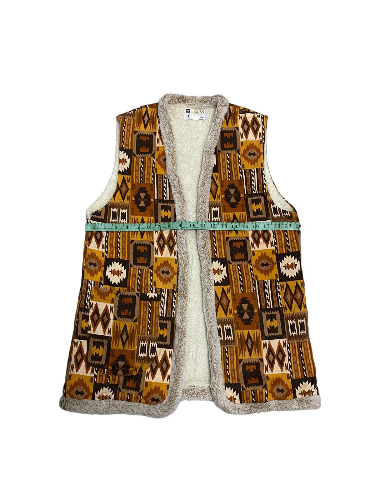 Japanese Brand × Vintage Vintage Quilmy Navajo Sherpa Vest Jacket Size US M / EU 48-50 / 2 - 8 Thumbnail