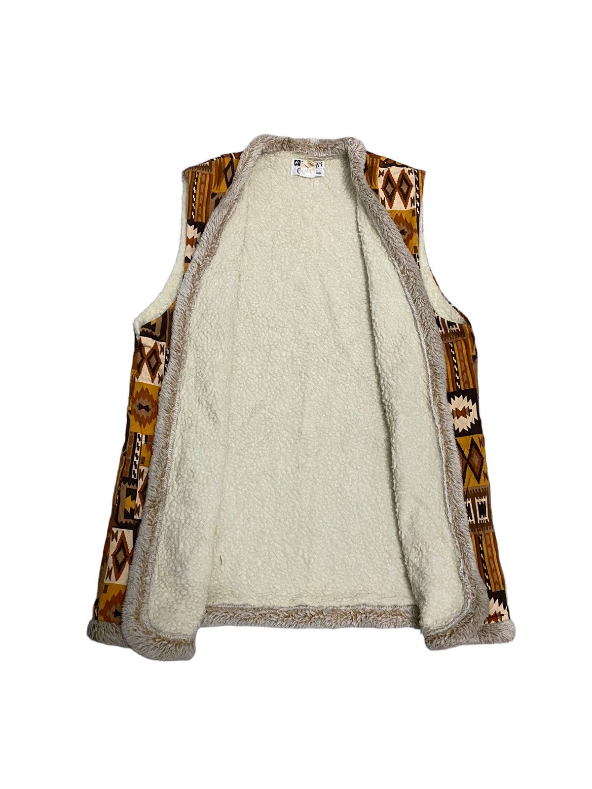 Japanese Brand × Vintage Vintage Quilmy Navajo Sherpa Vest Jacket Size US M / EU 48-50 / 2 - 2 Thumbnail