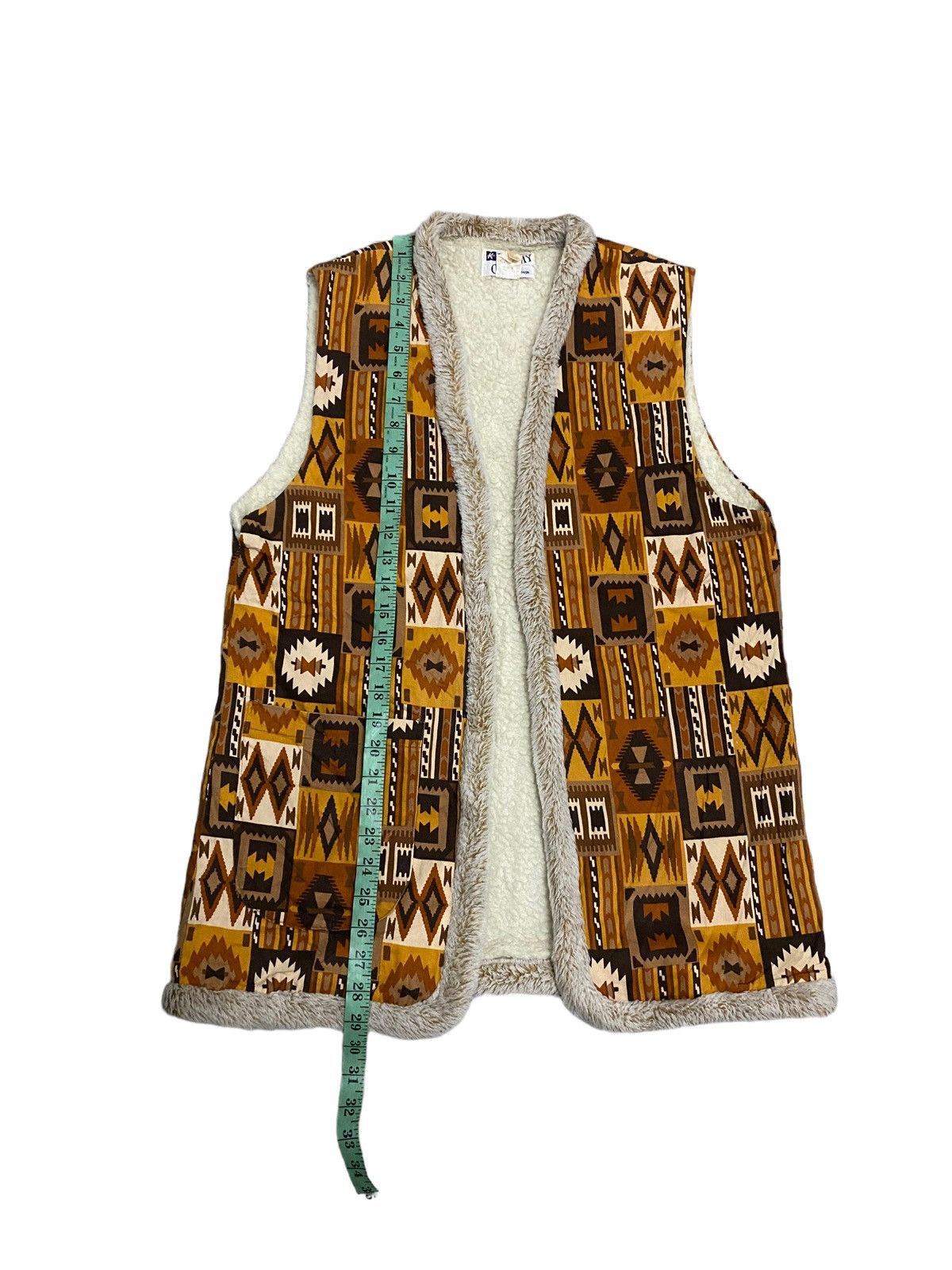 Japanese Brand × Vintage Vintage Quilmy Navajo Sherpa Vest Jacket Size US M / EU 48-50 / 2 - 9 Thumbnail