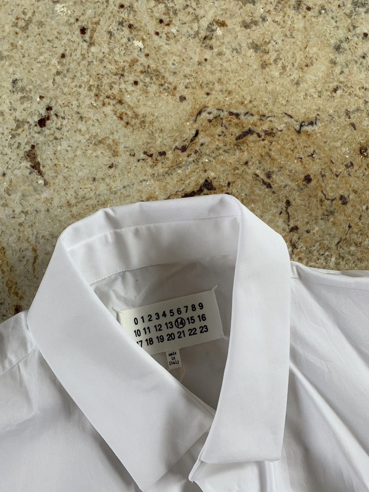 Maison Margiela White Button Up With Fox Cuff Trim Size US M / EU 48-50 / 2 - 12 Thumbnail