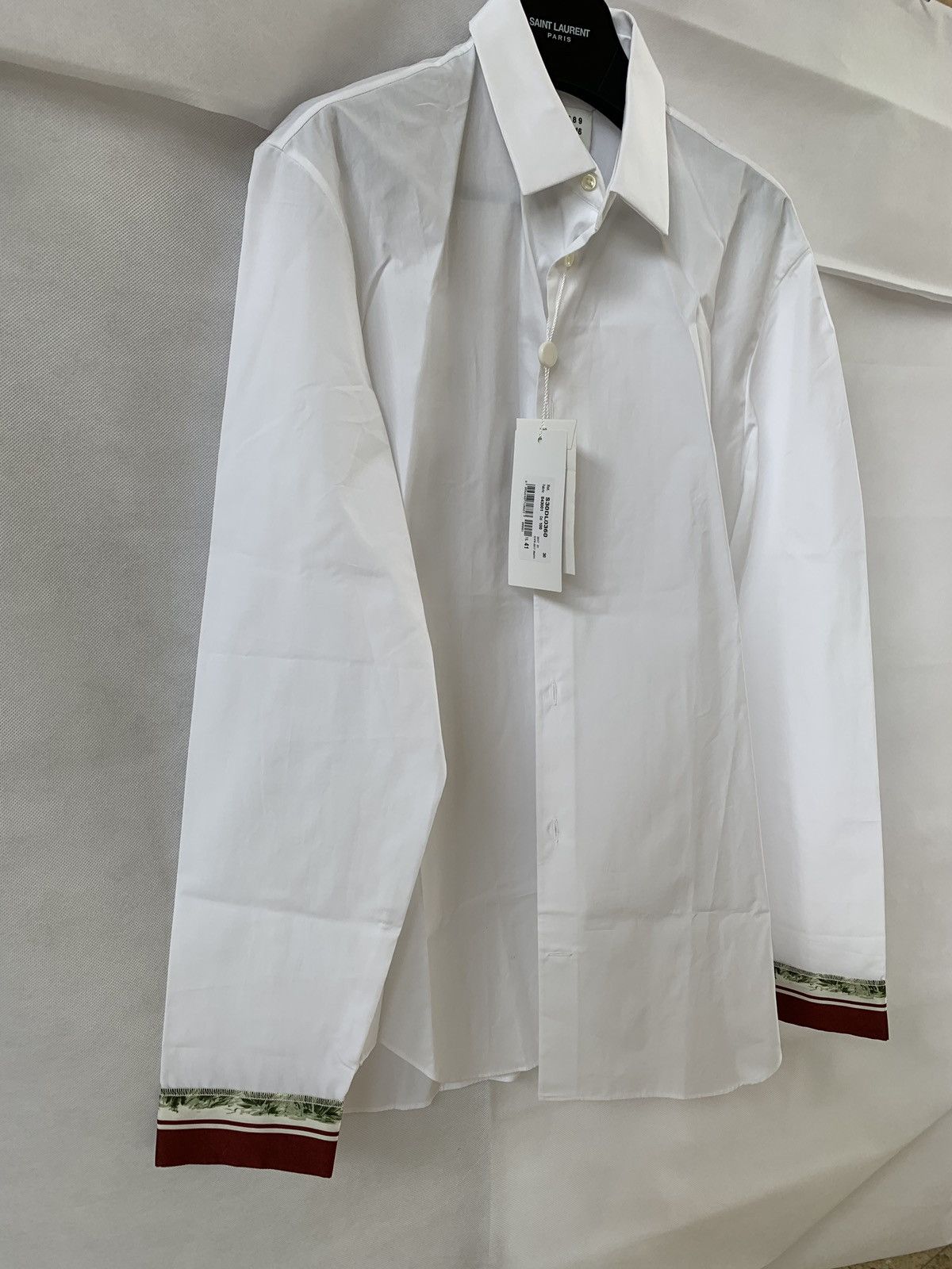 Maison Margiela White Button Up With Fox Cuff Trim Size US M / EU 48-50 / 2 - 6 Thumbnail
