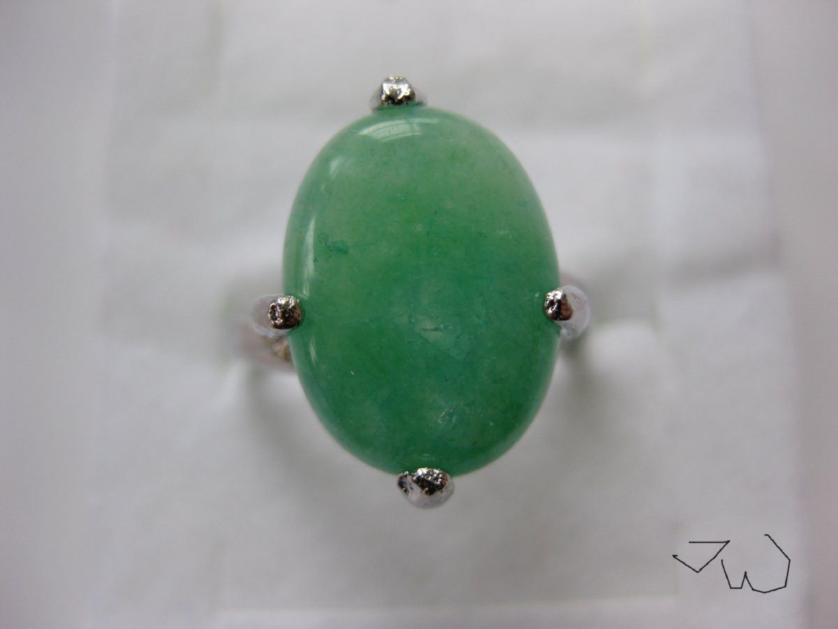 Jewelry Green Jade Ring - size 6.5 Size ONE SIZE - 1 Thumbnail
