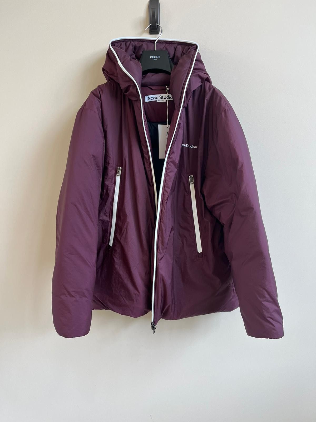 Acne Studios Full Zip Down Jacket FN-MN-OUTW000584 in Burgundy Size US S / EU 44-46 / 1 - 8 Thumbnail