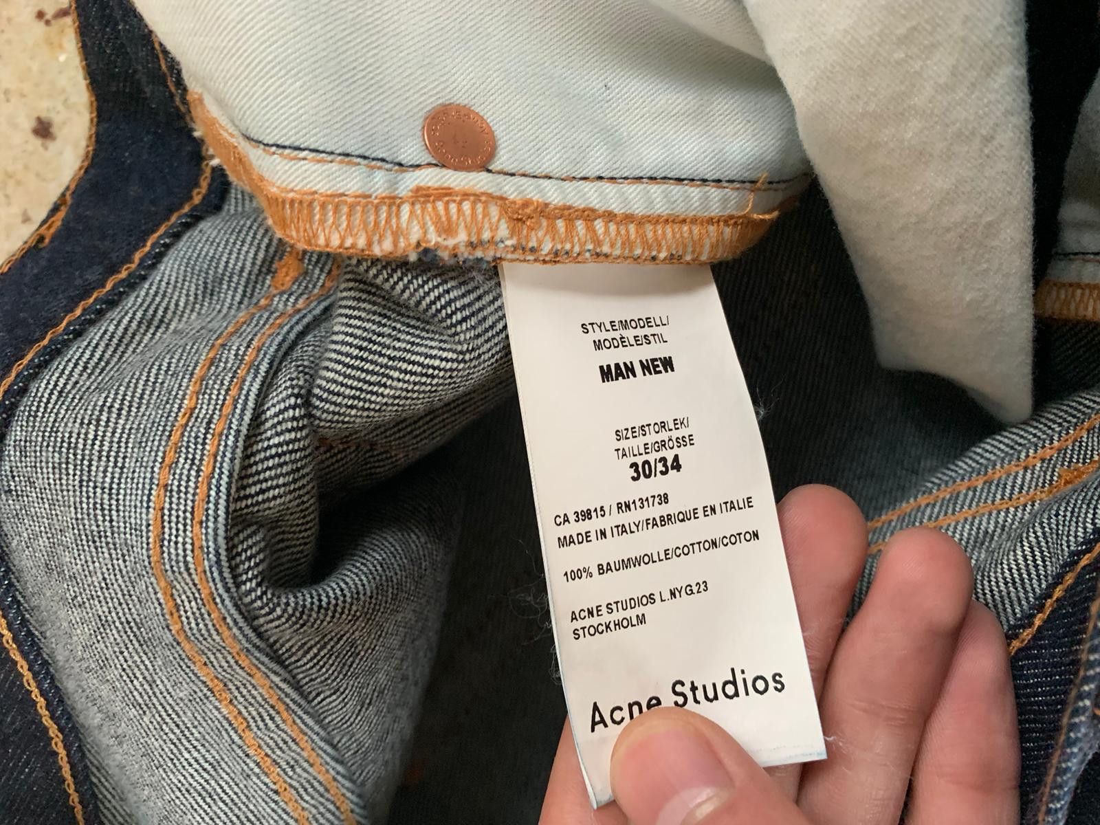 Acne Studios Man New Denim in Blue Size US 30 / EU 46 - 7 Thumbnail
