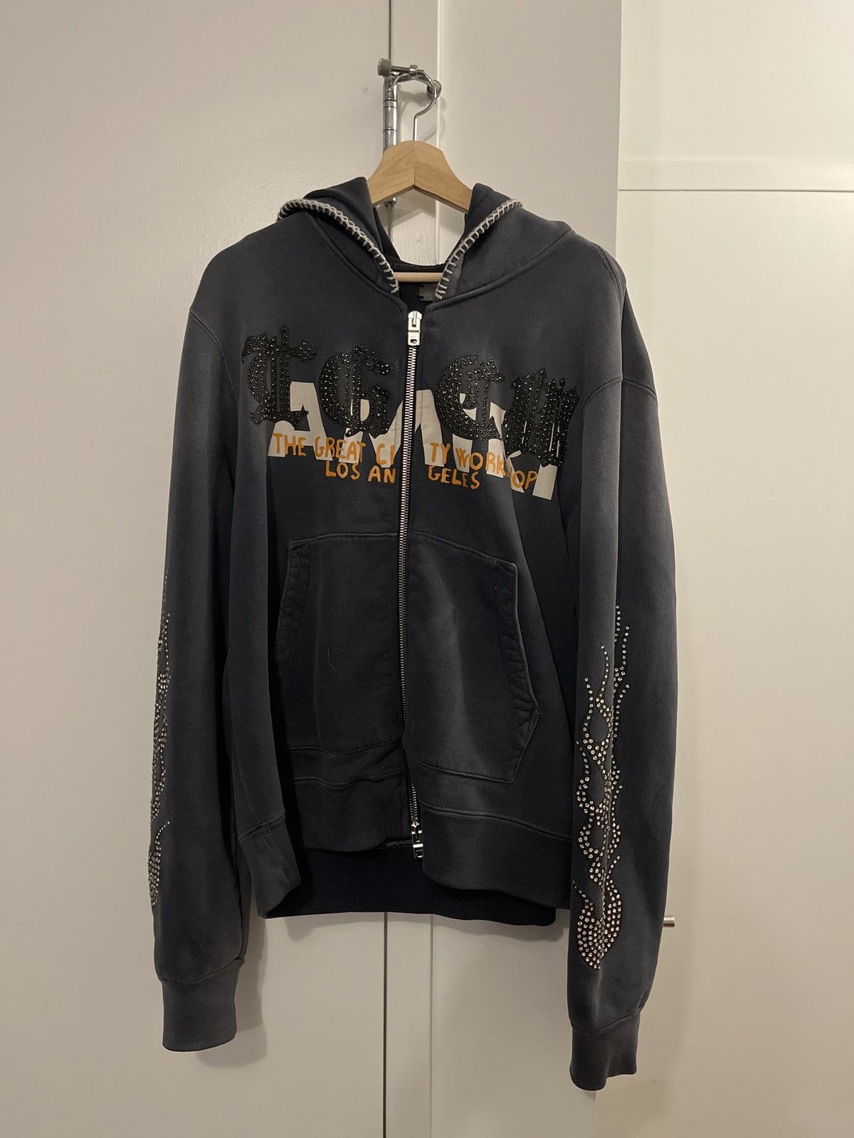 The Great China Wall TGCW & Amiri Studded Hoodie | Grailed