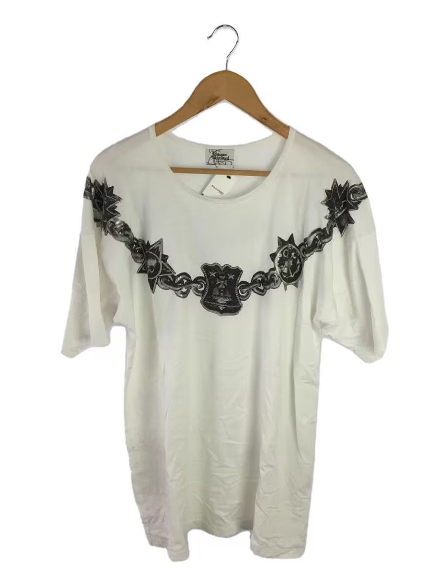 image of Vivienne Westwood Orb Chain Wrap Tee in White, Men's (Size Medium)