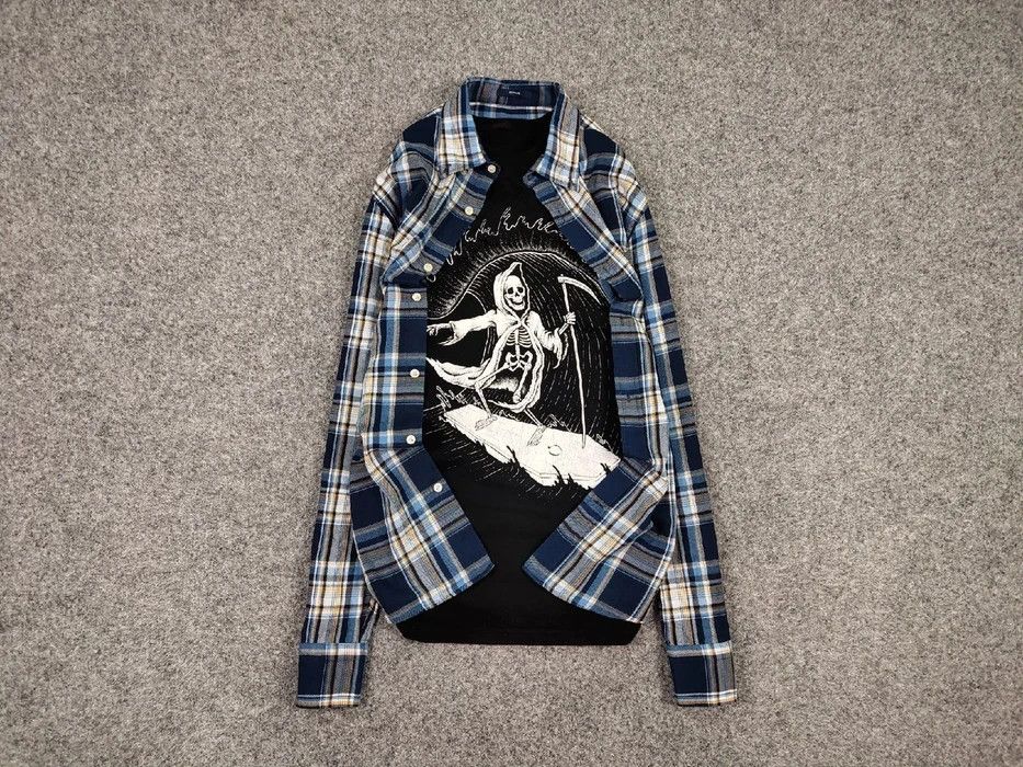 Flannel VTG needles Scott Style Y2K Flannel Shirt checkered Kapital Size US M / EU 48-50 / 2 - 1 Thumbnail