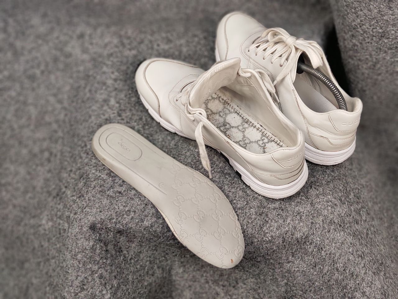 Gucci Gucci Authentic Miro Soft Casual White logo Leather Sneakers Size US 5.5 / EU 38 - 20 Thumbnail