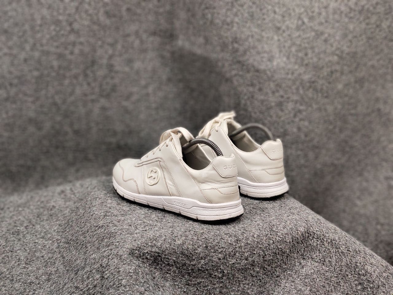 Gucci Gucci Authentic Miro Soft Casual White logo Leather Sneakers Size US 5.5 / EU 38 - 12 Thumbnail