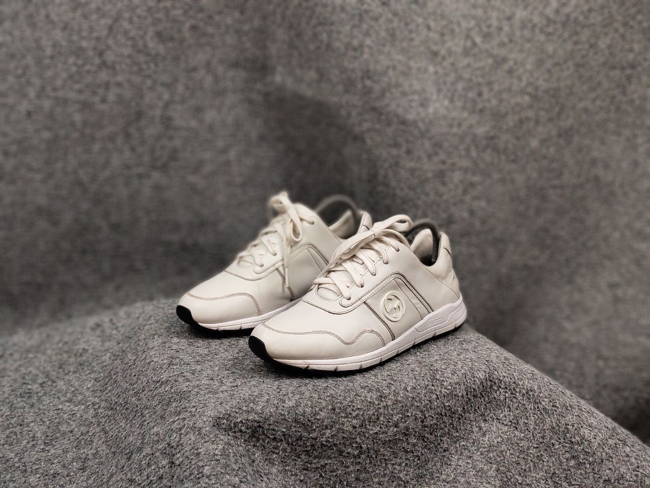 Gucci Gucci Authentic Miro Soft Casual White logo Leather Sneakers Size US 5.5 / EU 38 - 9 Thumbnail