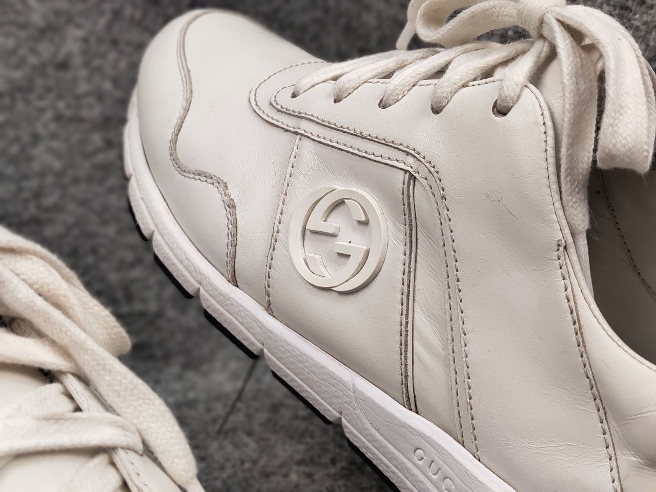 Gucci Gucci Authentic Miro Soft Casual White logo Leather Sneakers Size US 5.5 / EU 38 - 5 Thumbnail